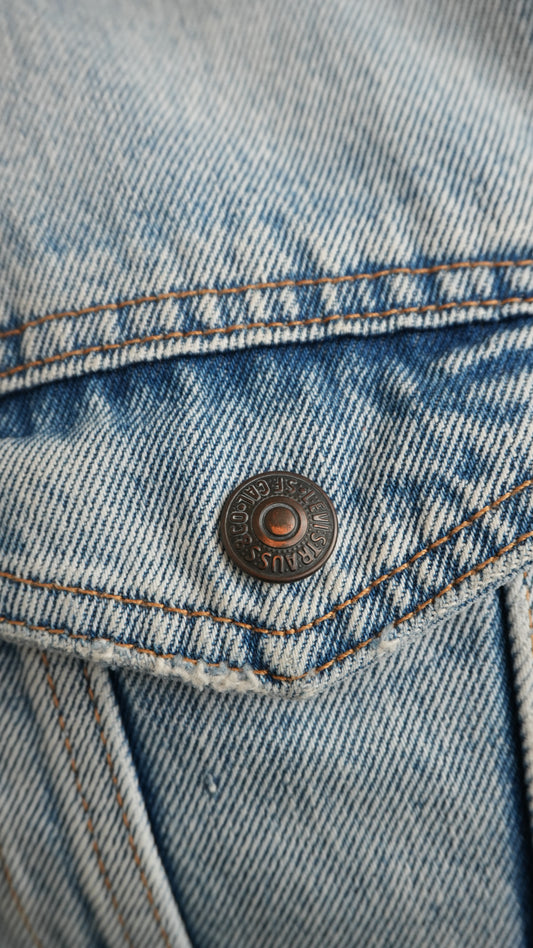 Levi's Men's Contrast Acid Wash Denim Jacket - Size S