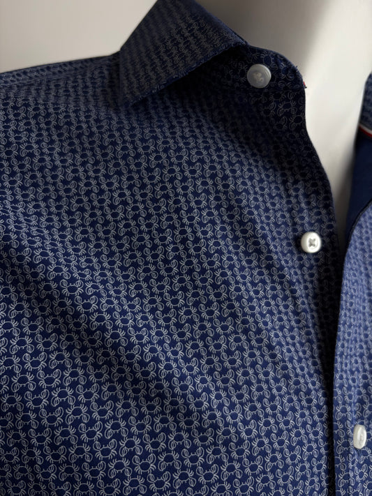Camicia Tommy Hilfiger Regular Fit Non-Iron - Pattern Azzurro/Blu - Taglia M