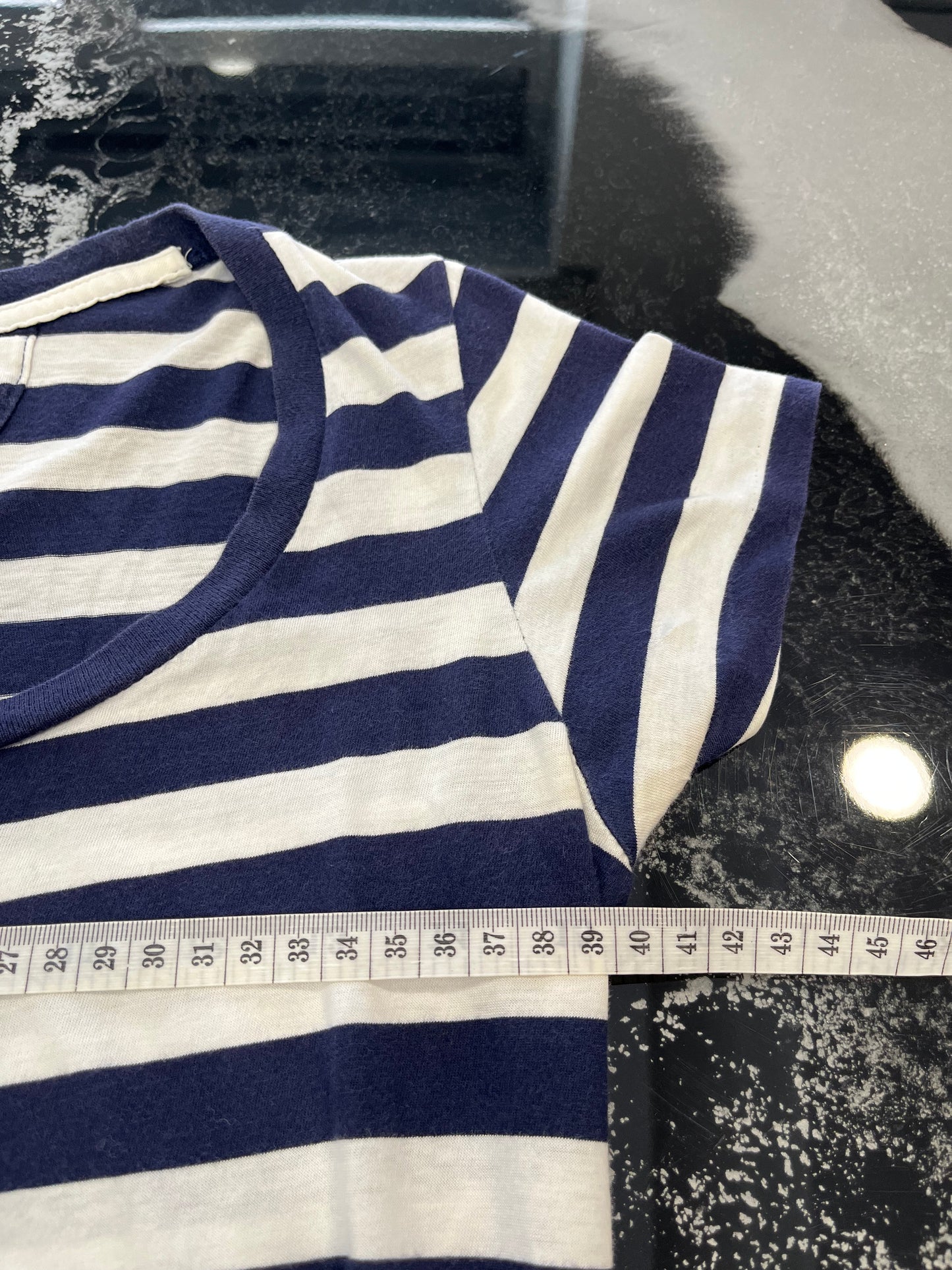 Abito Lungo Polo Ralph Lauren Donna - Righe Bianche e Blu - Taglia S