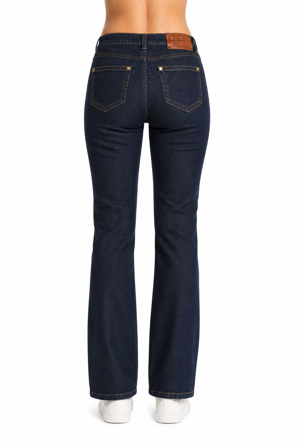 Jeans RED Valentino Bootcut Indigo - Dettaglio Fiocco - Taglia M (29)