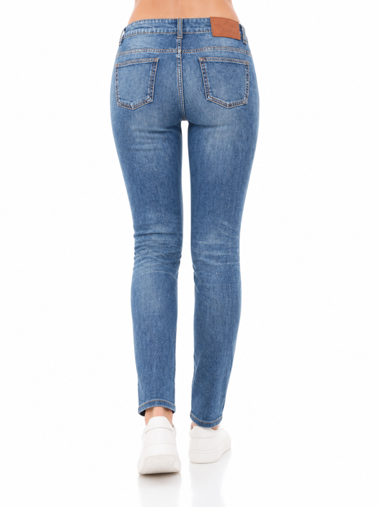 Jeans Gucci "New Leggings" Flora - Lavaggio Medio - Taglia S (40 IT)
