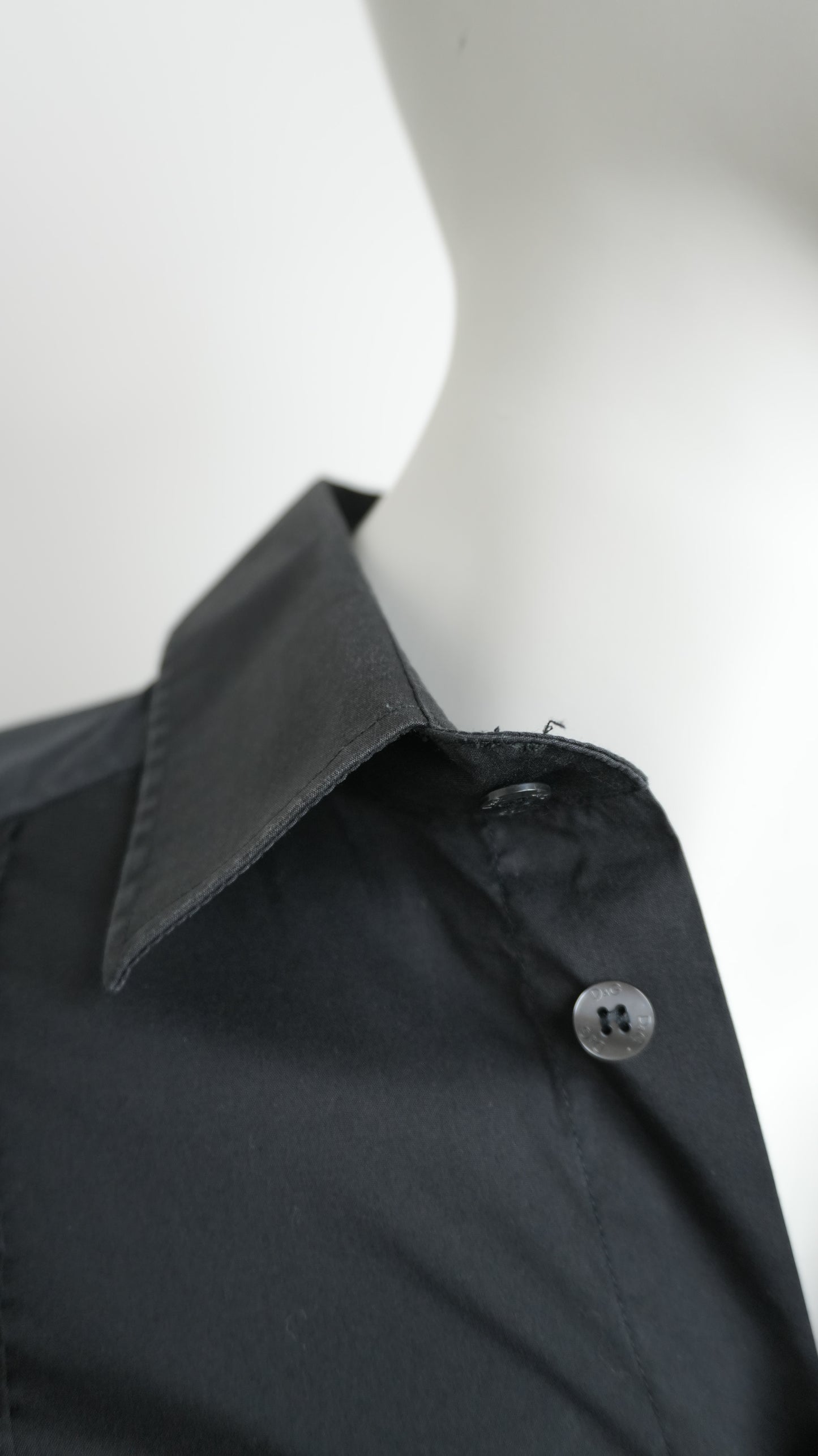 D&G Dolce & Gabbana "Brad" Black Cotton Shirt - Size S