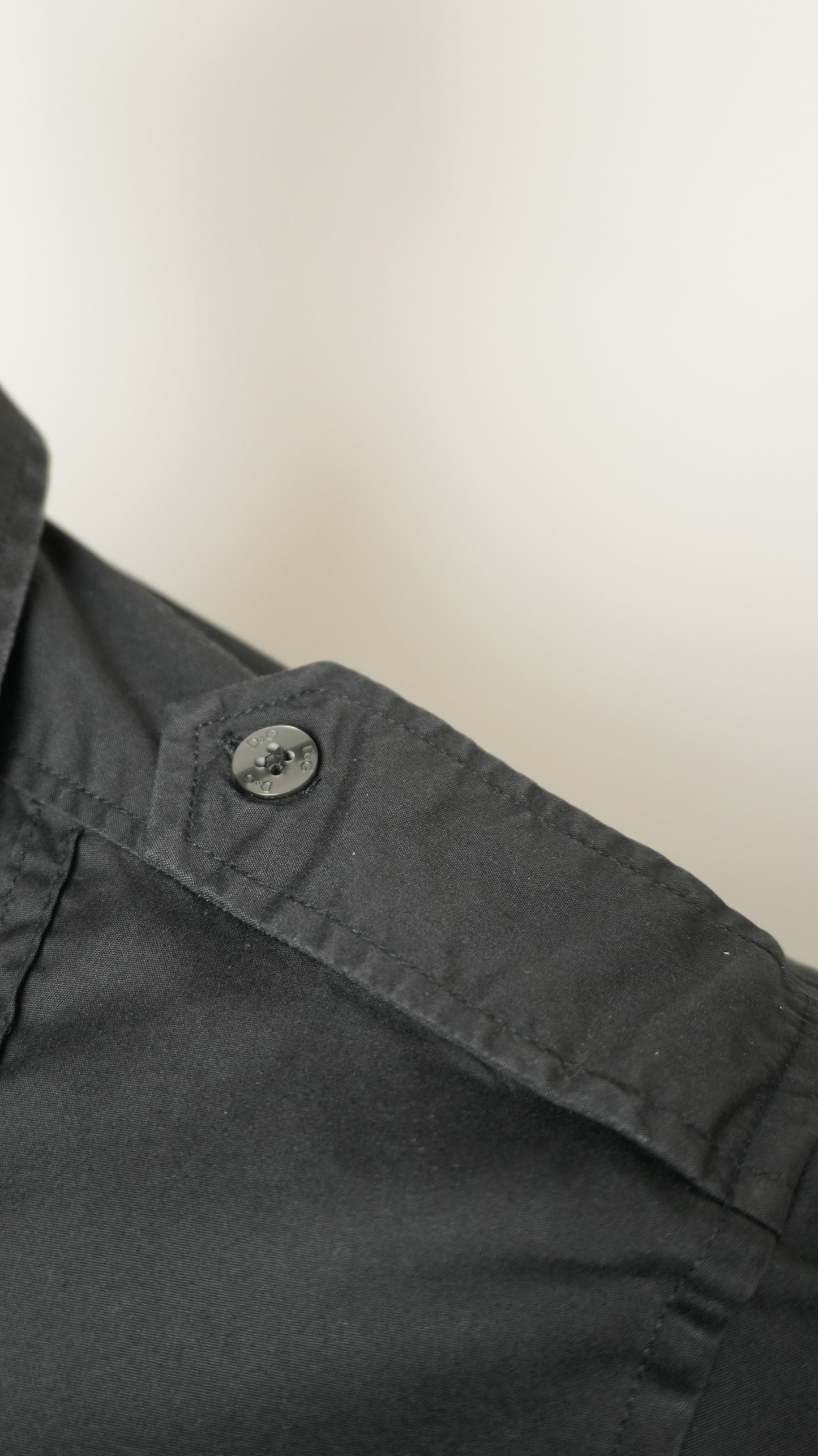 D&G Dolce & Gabbana "Brad" Black Cotton Shirt - Size S