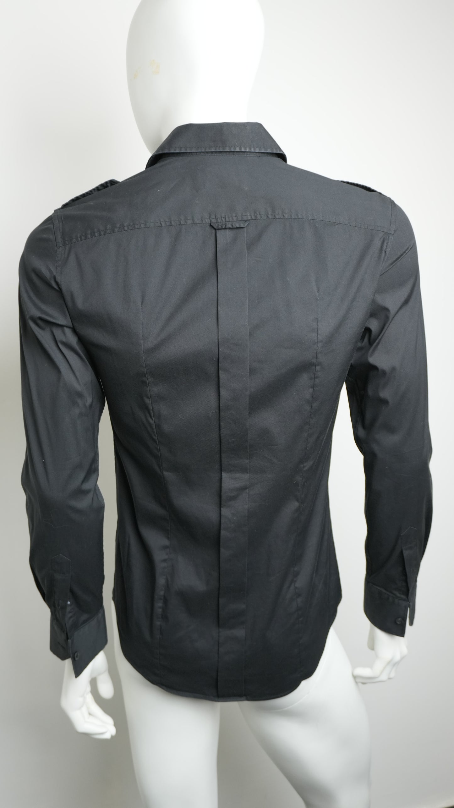 D&G Dolce & Gabbana "Brad" Black Cotton Shirt - Size S