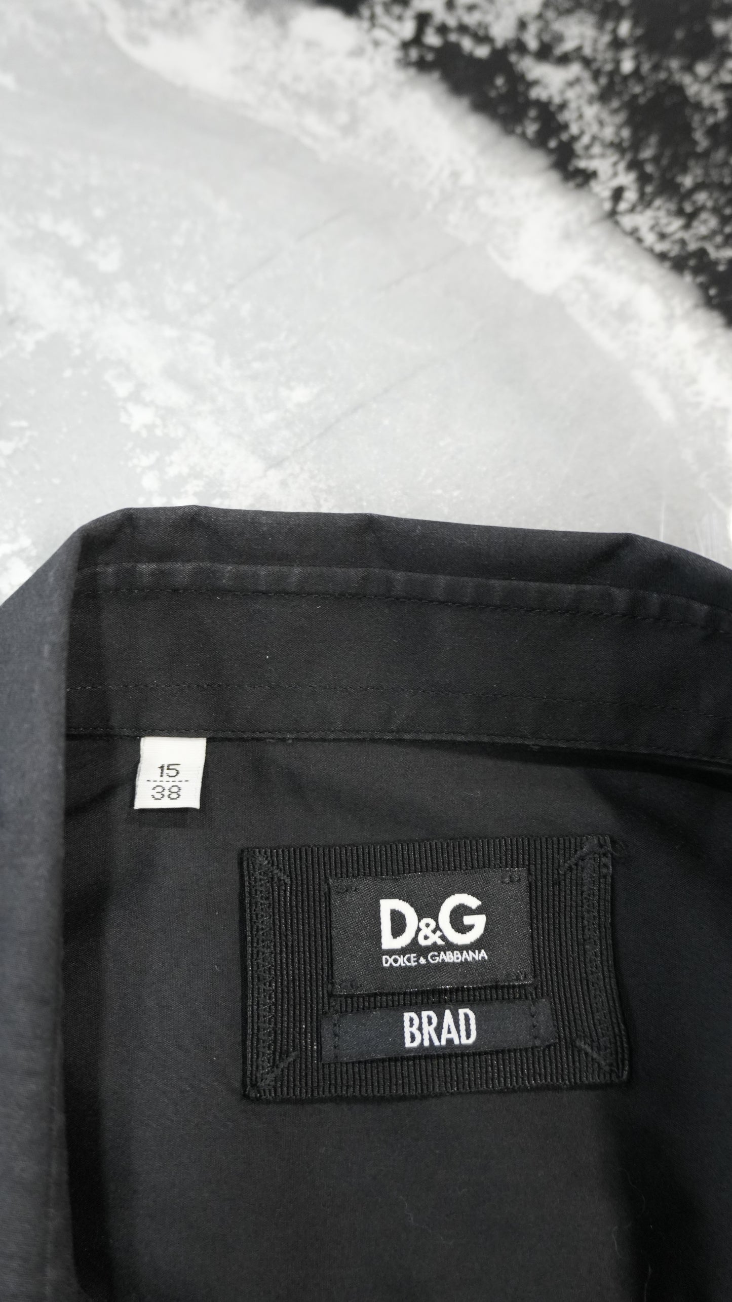 D&G Dolce & Gabbana "Brad" Black Cotton Shirt - Size S