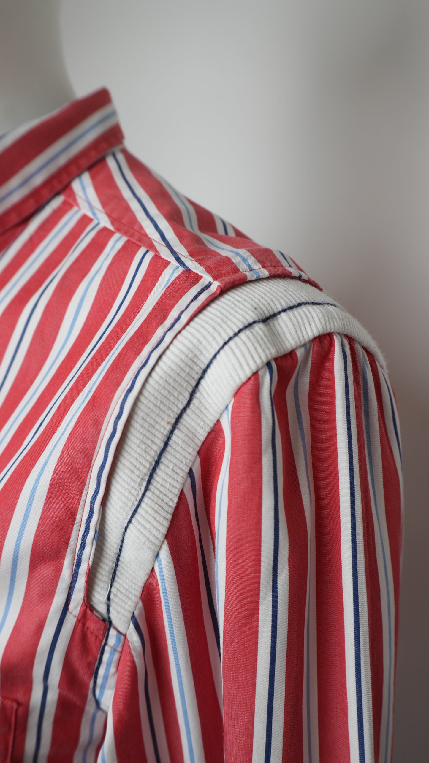 D&G Dolce & Gabbana Vintage Red, White, and Blue Striped Shirt - Size L