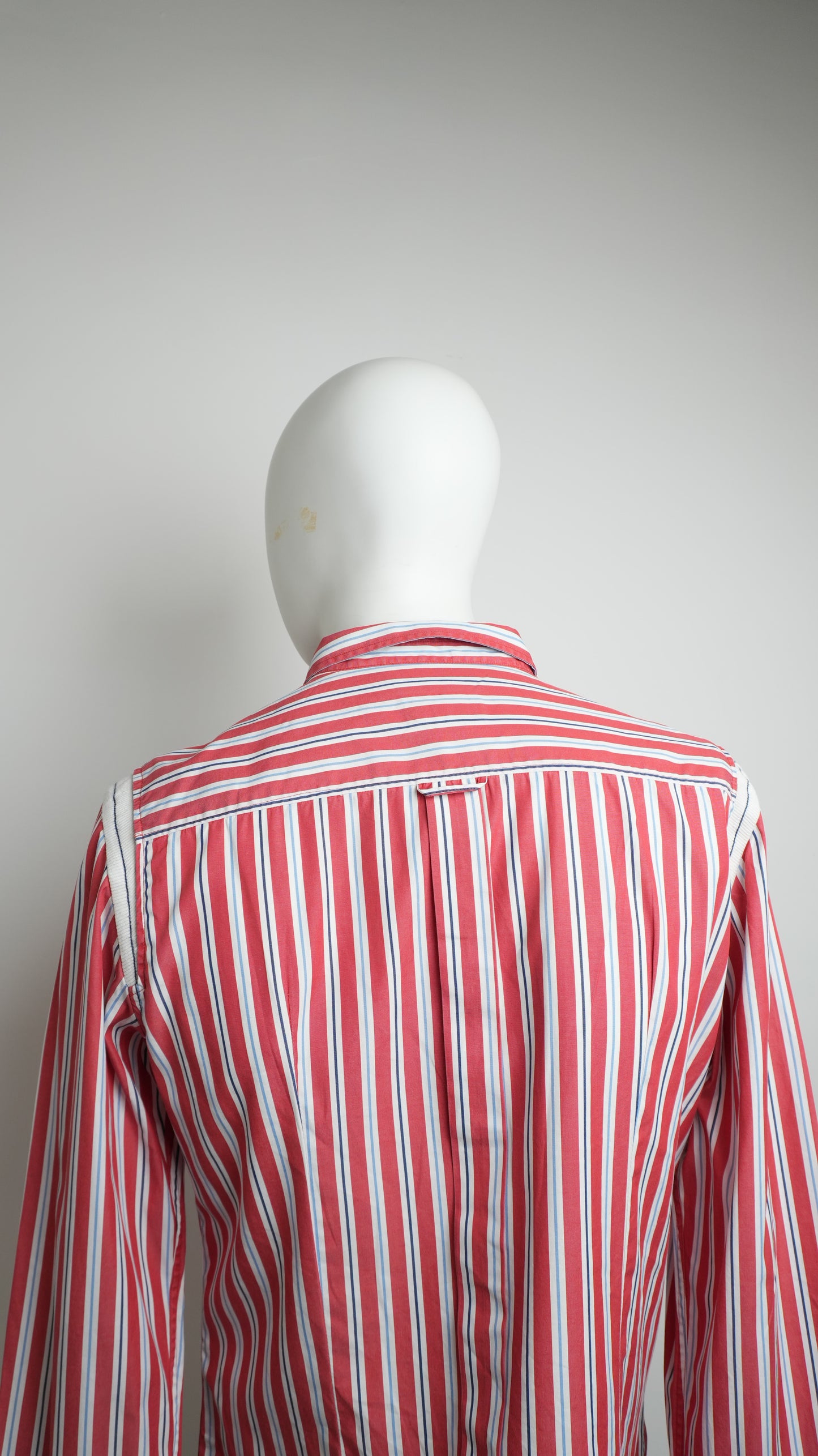 D&G Dolce & Gabbana Vintage Red, White, and Blue Striped Shirt - Size L