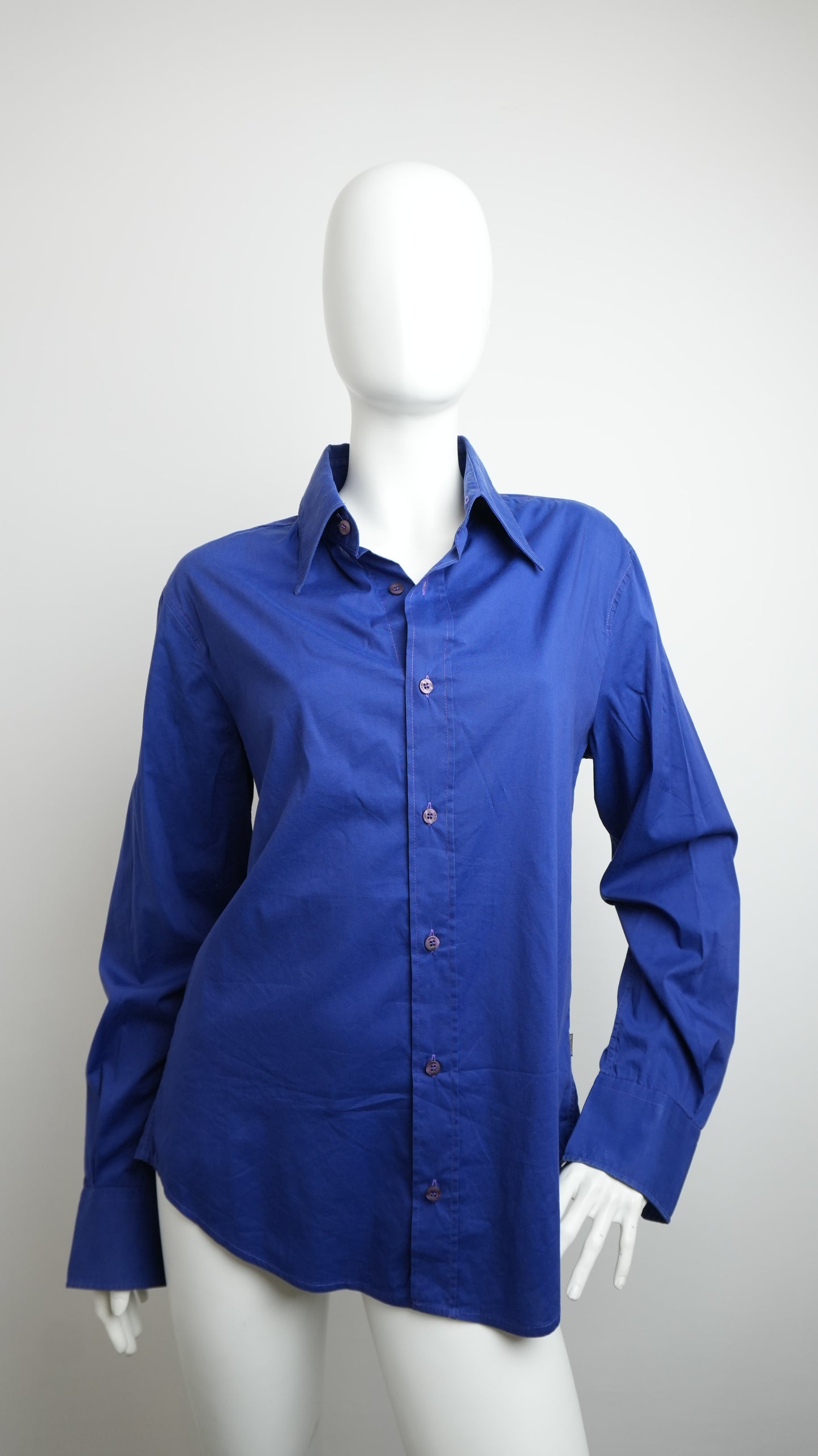 Just Cavalli Women's Electric Blue Shirt - Size M