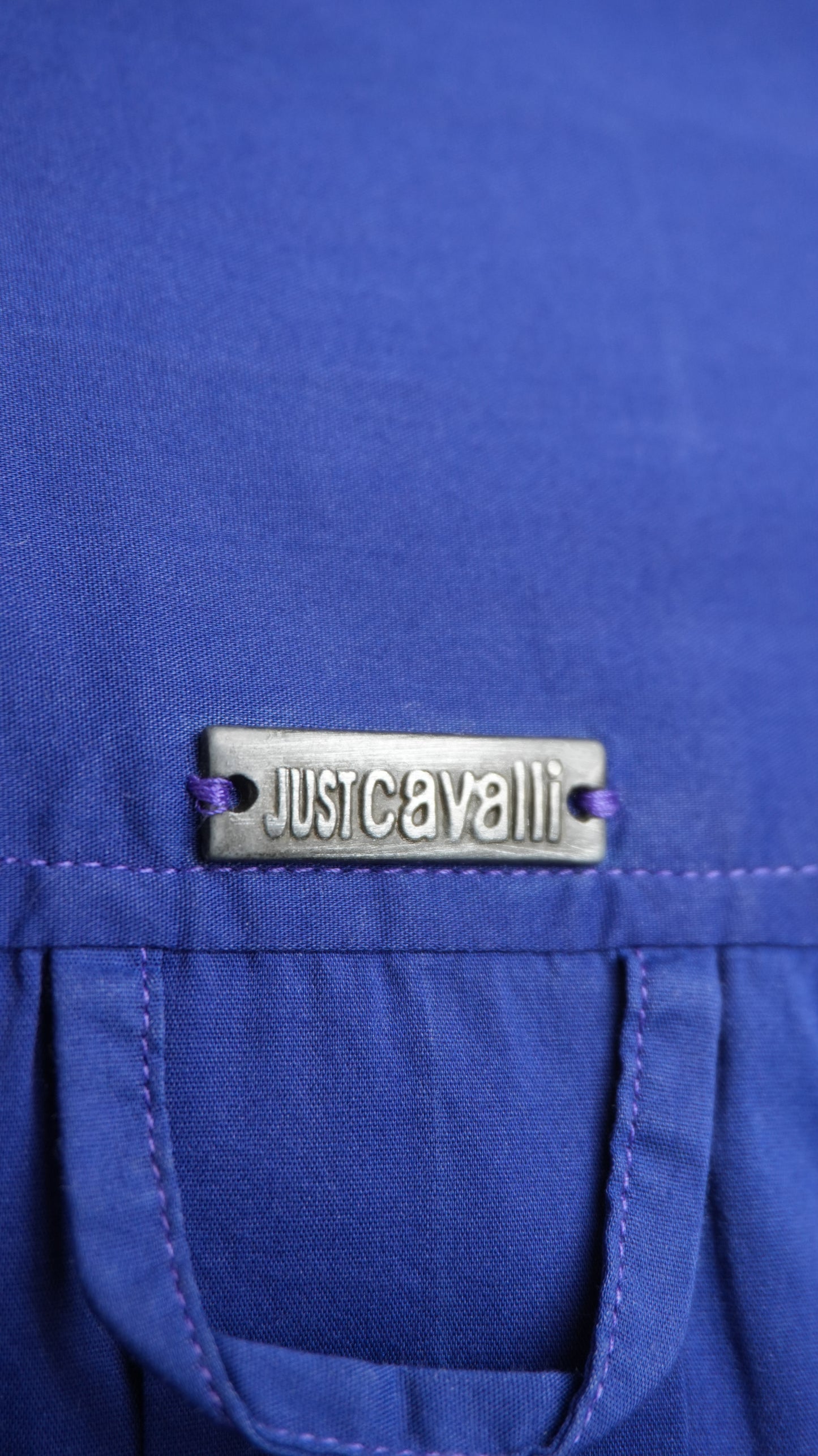 Just Cavalli Women's Electric Blue Shirt - Size M