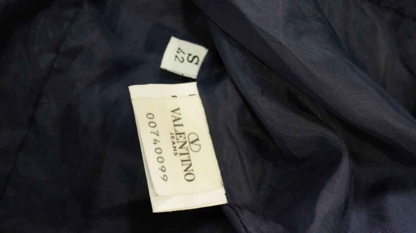 Valentino Jeans Women's Blue Trench Coat with Belt - Size S