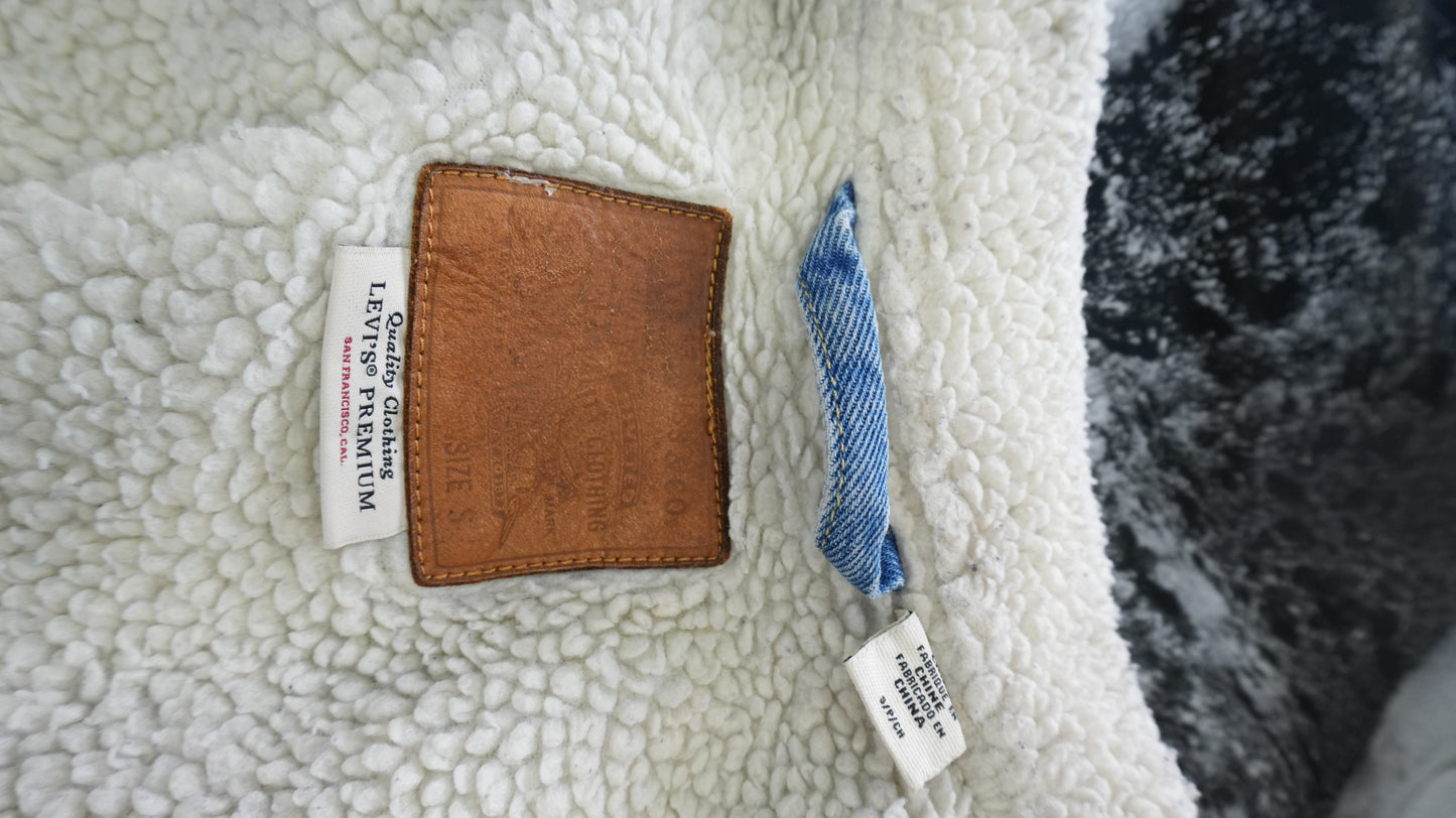 Levi's Men's Contrast Acid Wash Denim Jacket - Size S