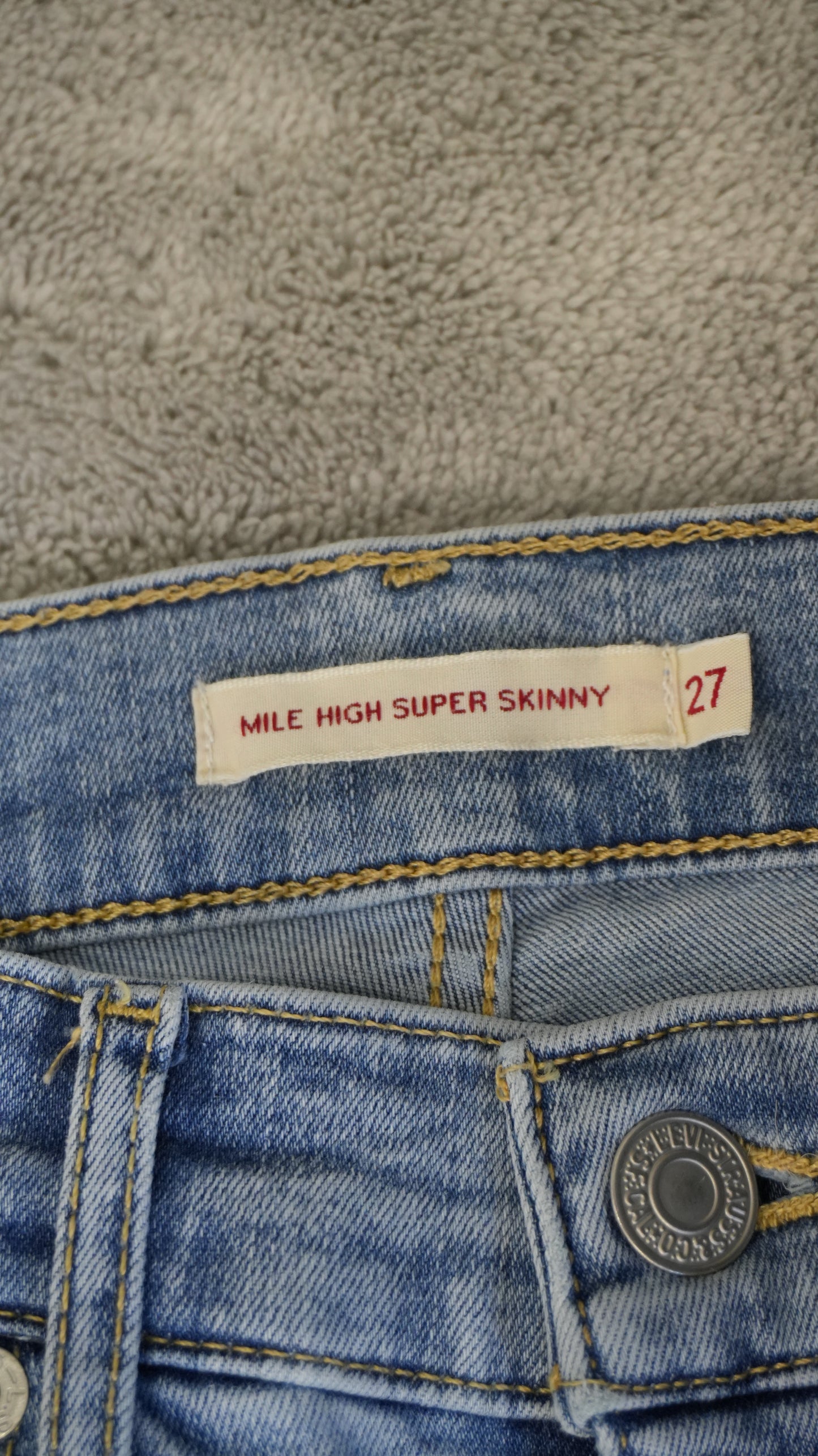 Jeans Levi's Mile High Super Skinny - Lavaggio Chiaro - W27 (S)