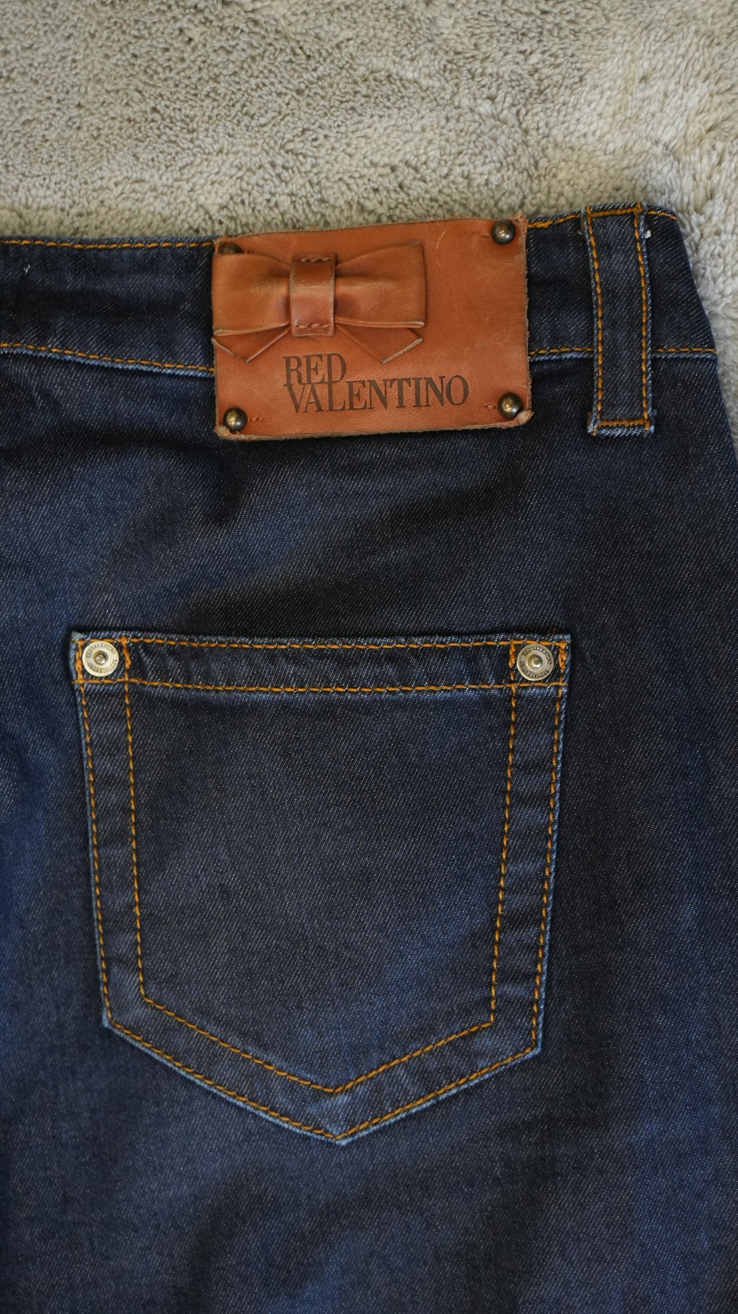 Jeans RED Valentino Bootcut Indigo - Dettaglio Fiocco - Taglia M (29)