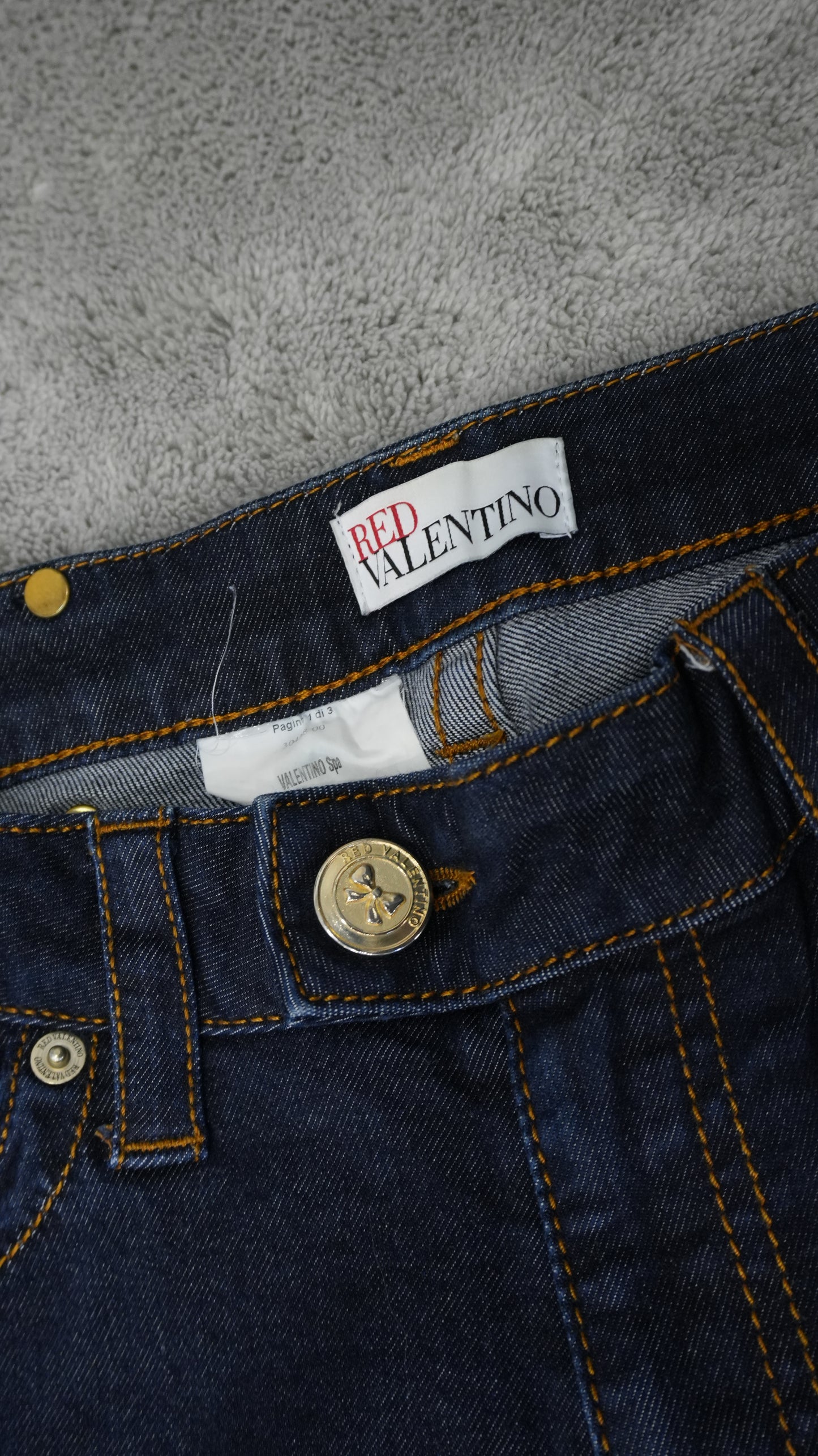 Jeans RED Valentino Bootcut Indigo - Dettaglio Fiocco - Taglia M (29)