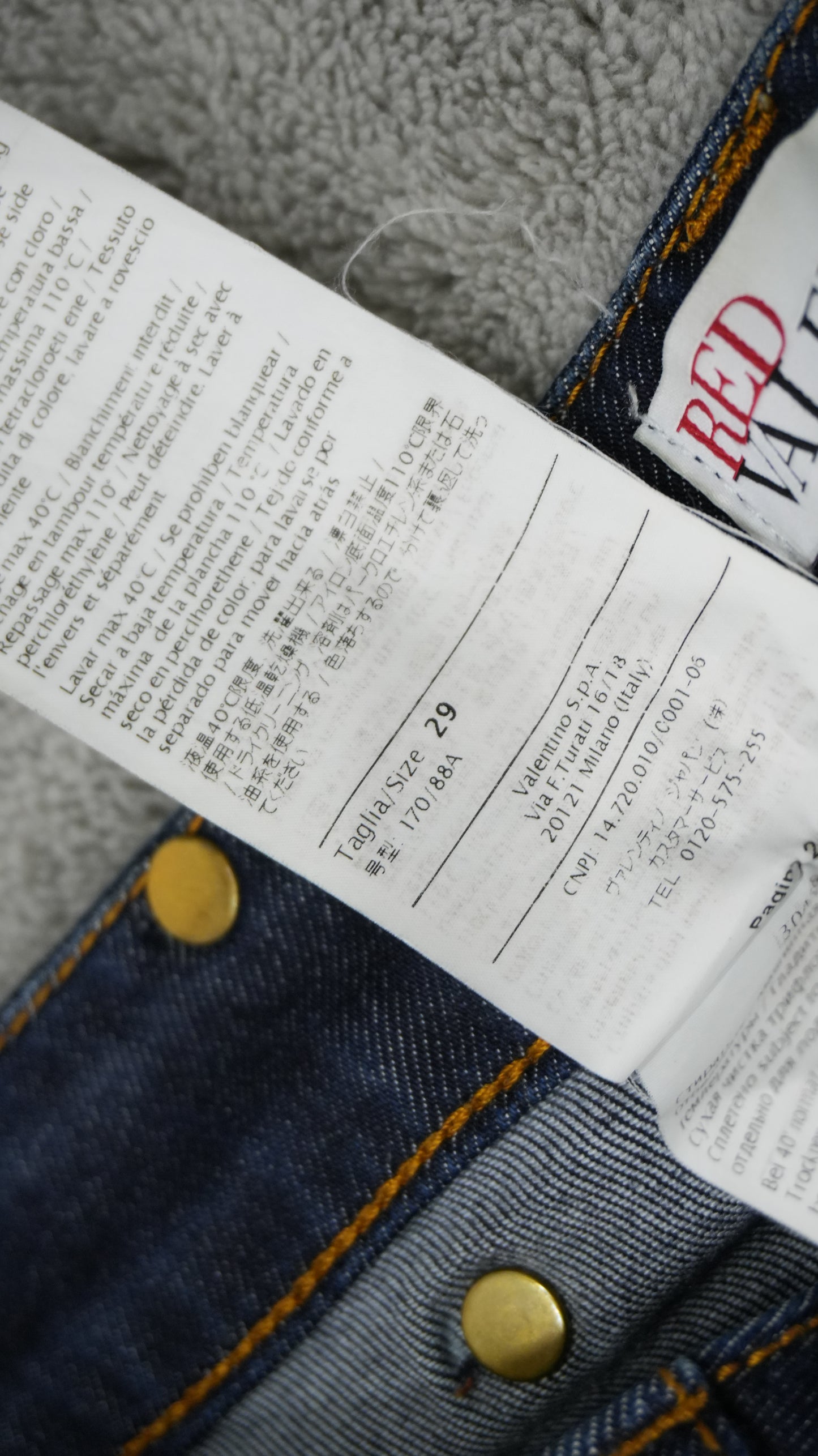 Jeans RED Valentino Bootcut Indigo - Dettaglio Fiocco - Taglia M (29)