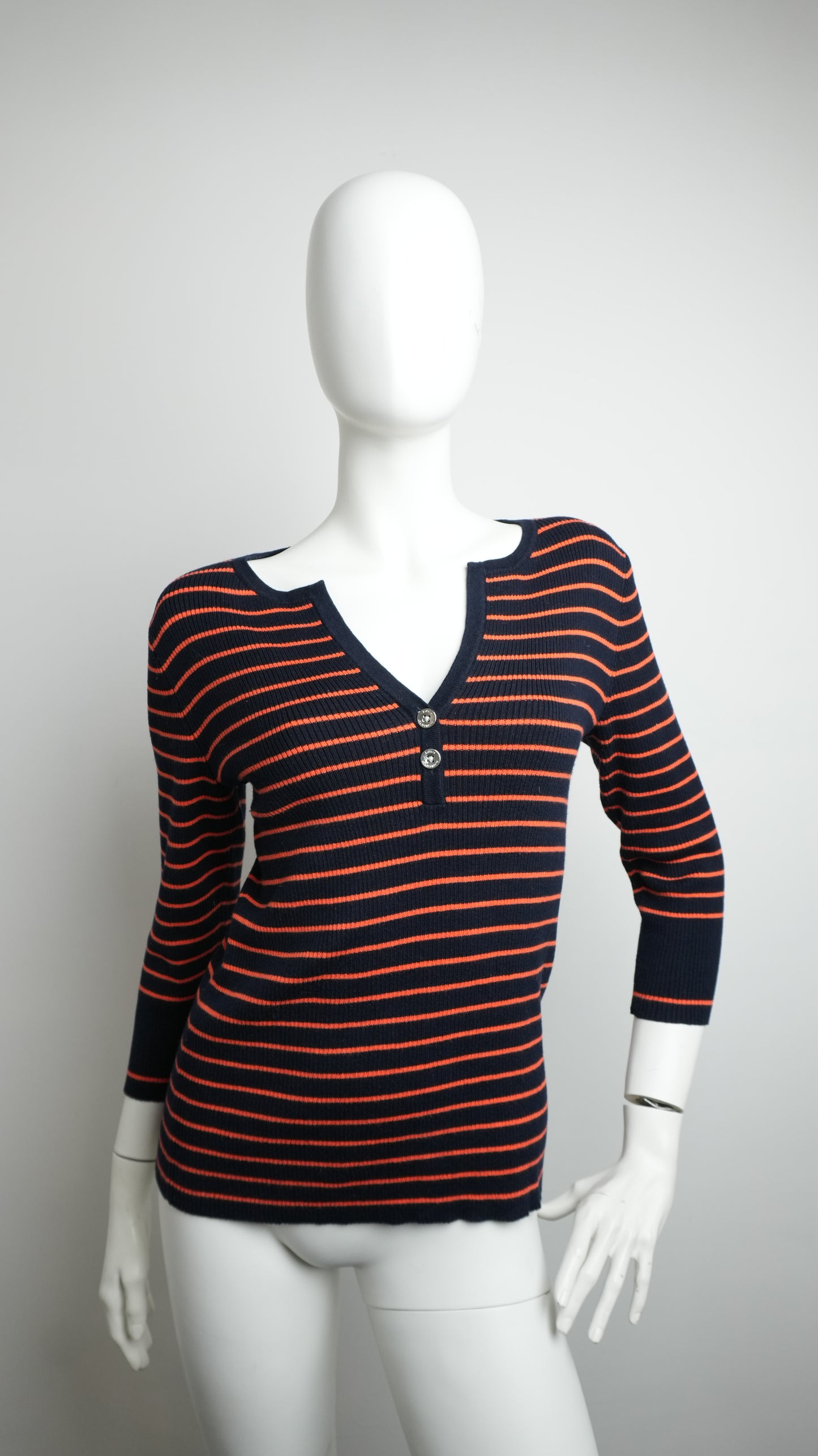 Pullvoer Lauren Ralph Lauren Donna - Righe Blu e Arancioni - Taglia XS