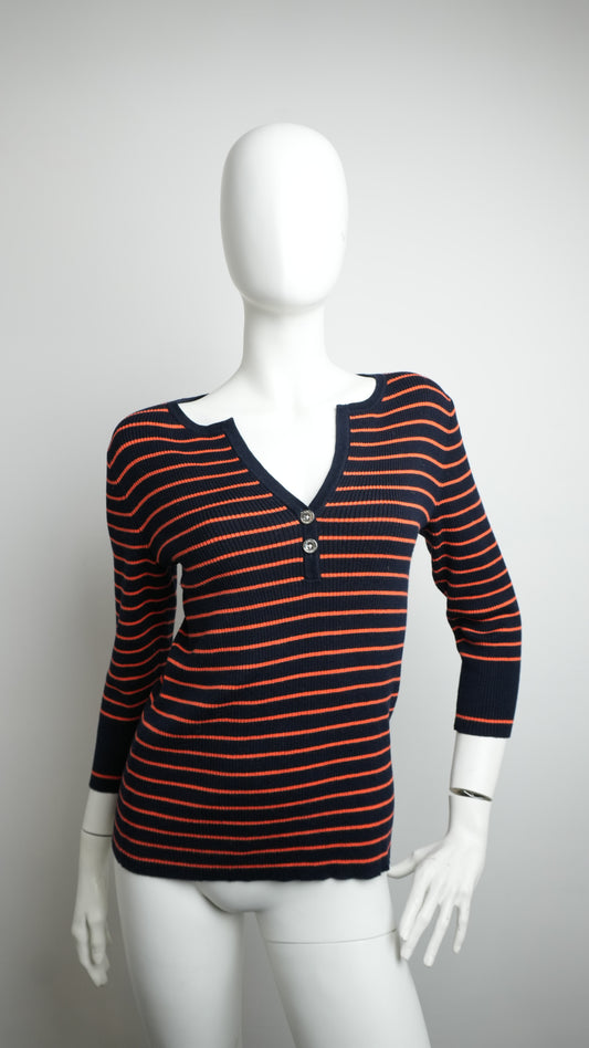 Pullvoer Lauren Ralph Lauren Donna - Righe Blu e Arancioni - Taglia XS