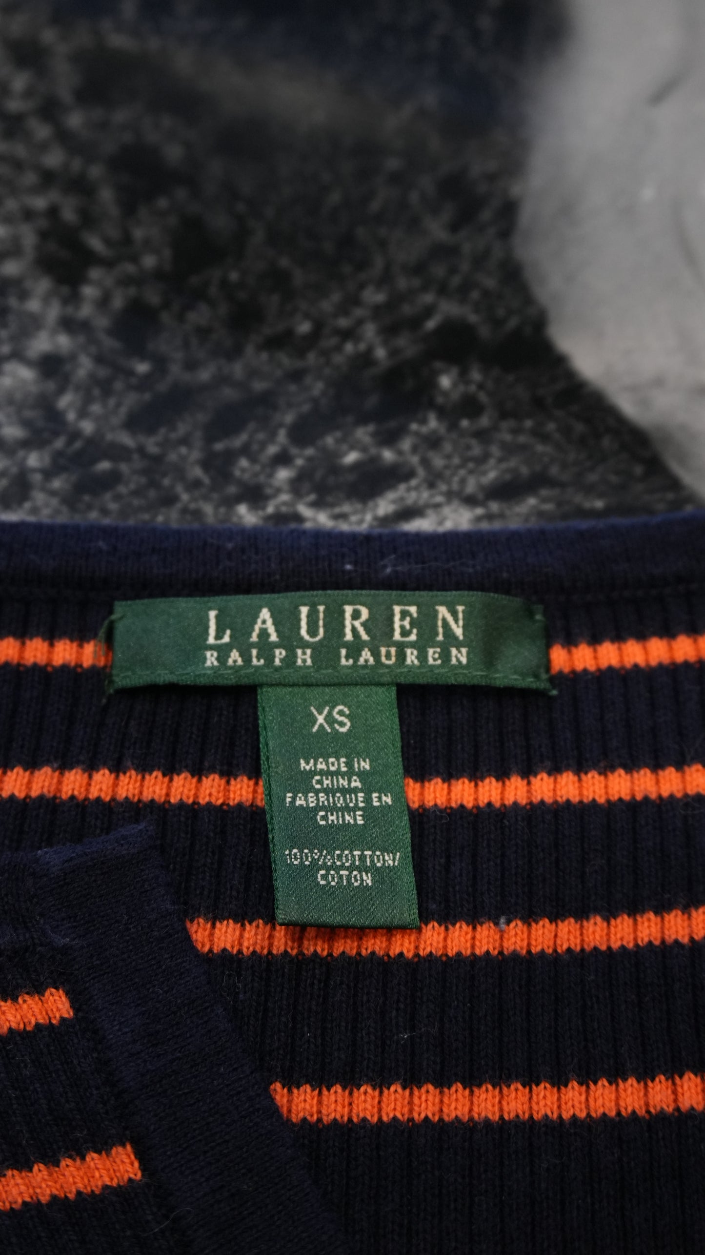 Pullvoer Lauren Ralph Lauren Donna - Righe Blu e Arancioni - Taglia XS
