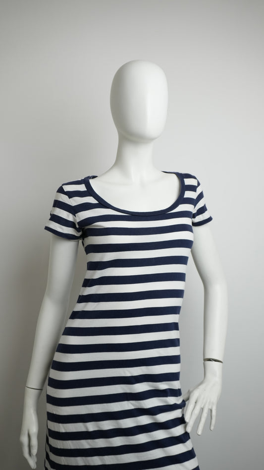 Abito Lungo Polo Ralph Lauren Donna - Righe Bianche e Blu - Taglia S