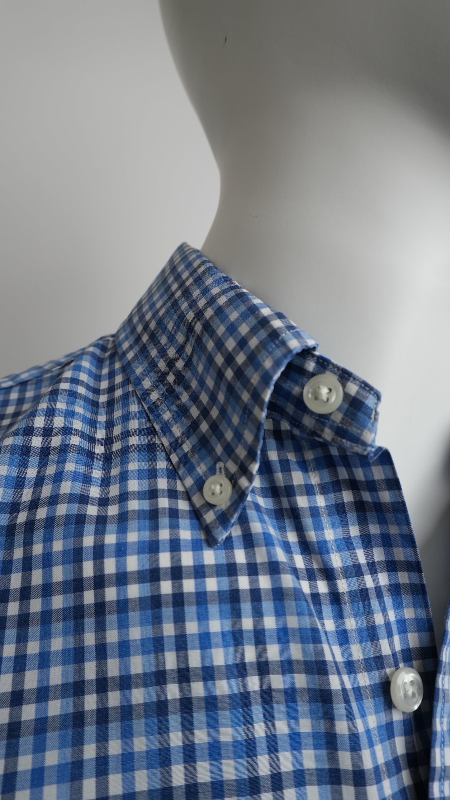 Camicia a Maniche Lunghe Ralph Lauren Uomo - Quadretti Blu e Bianchi - Taglia S