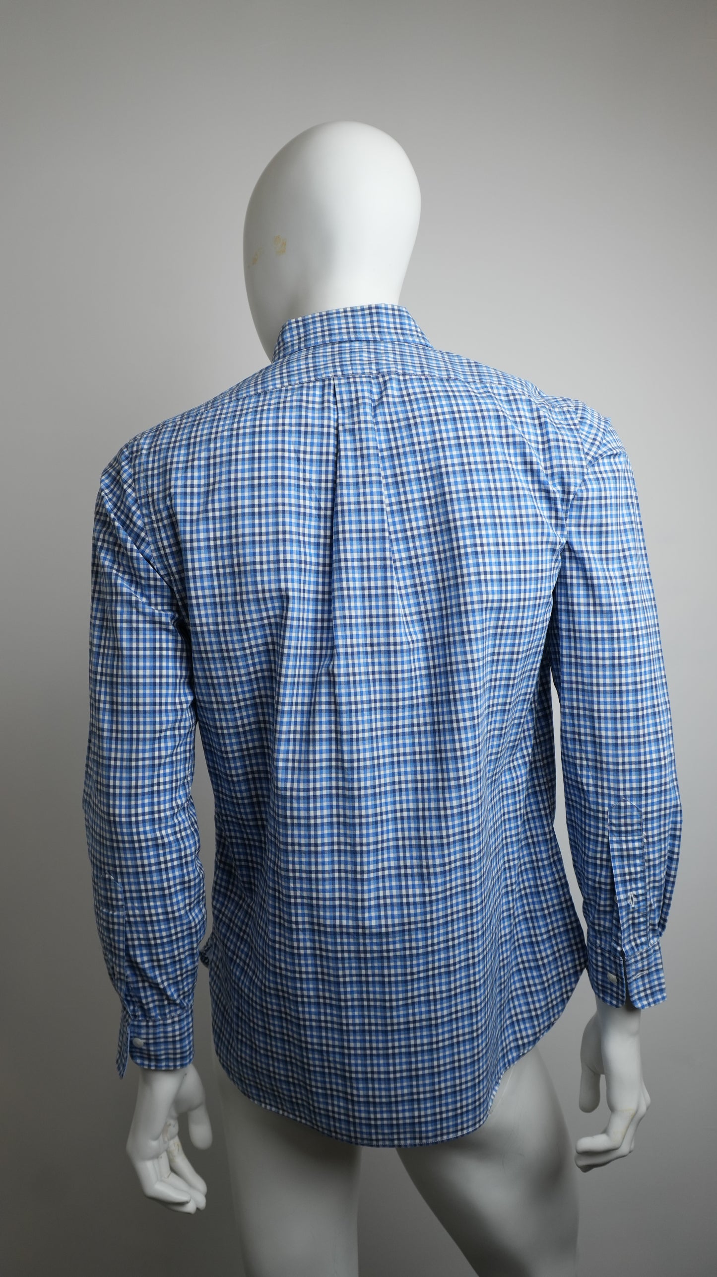Camicia a Maniche Lunghe Ralph Lauren Uomo - Quadretti Blu e Bianchi - Taglia S