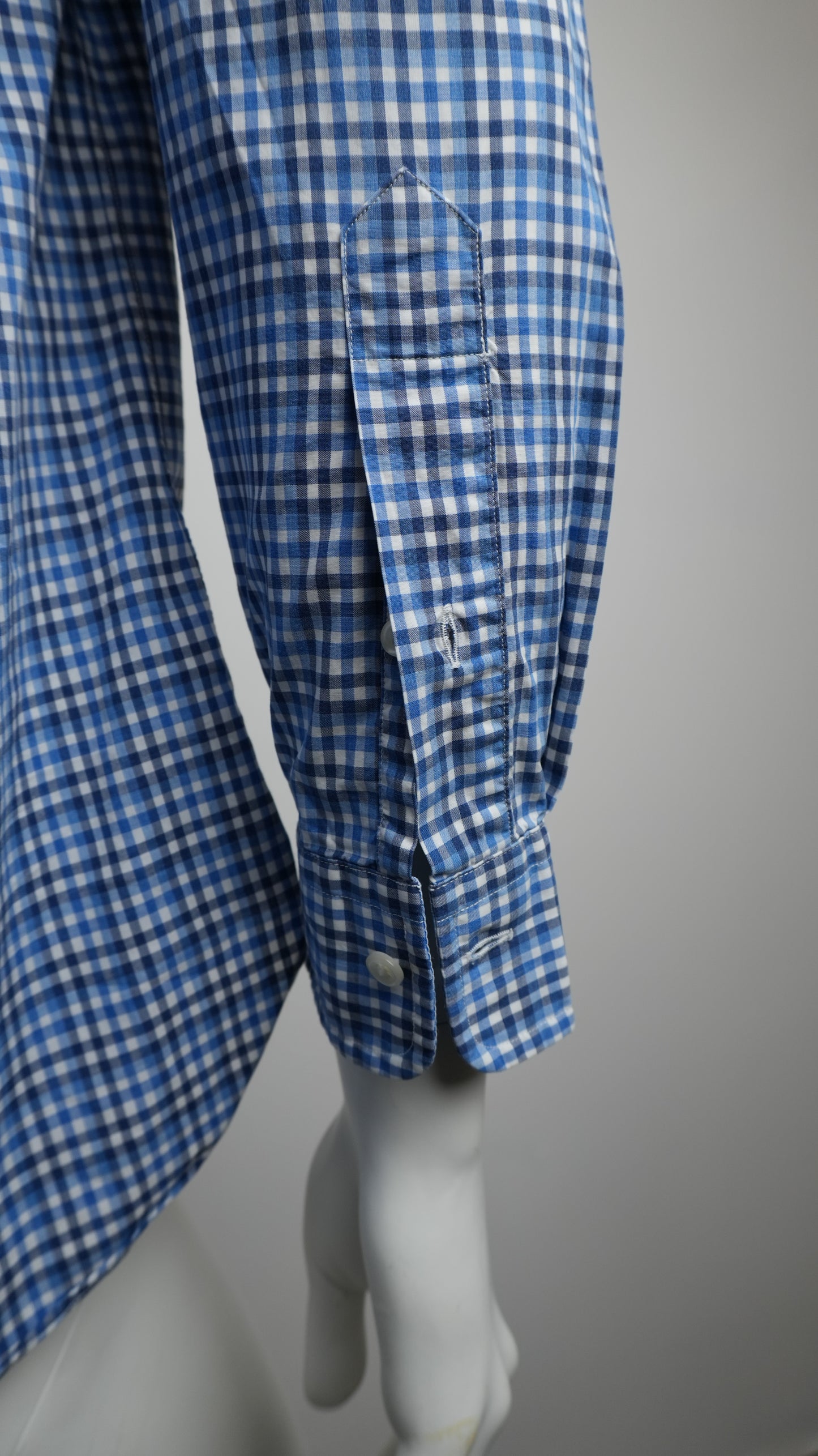 Camicia a Maniche Lunghe Ralph Lauren Uomo - Quadretti Blu e Bianchi - Taglia S