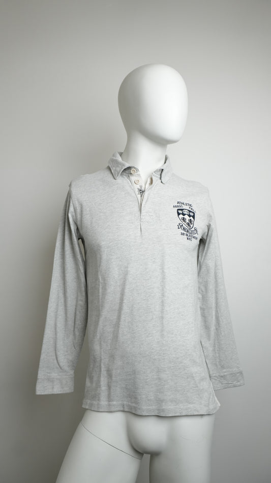 Polo a Maniche Lunghe Ralph Lauren Uomo - Grigio - Taglia L