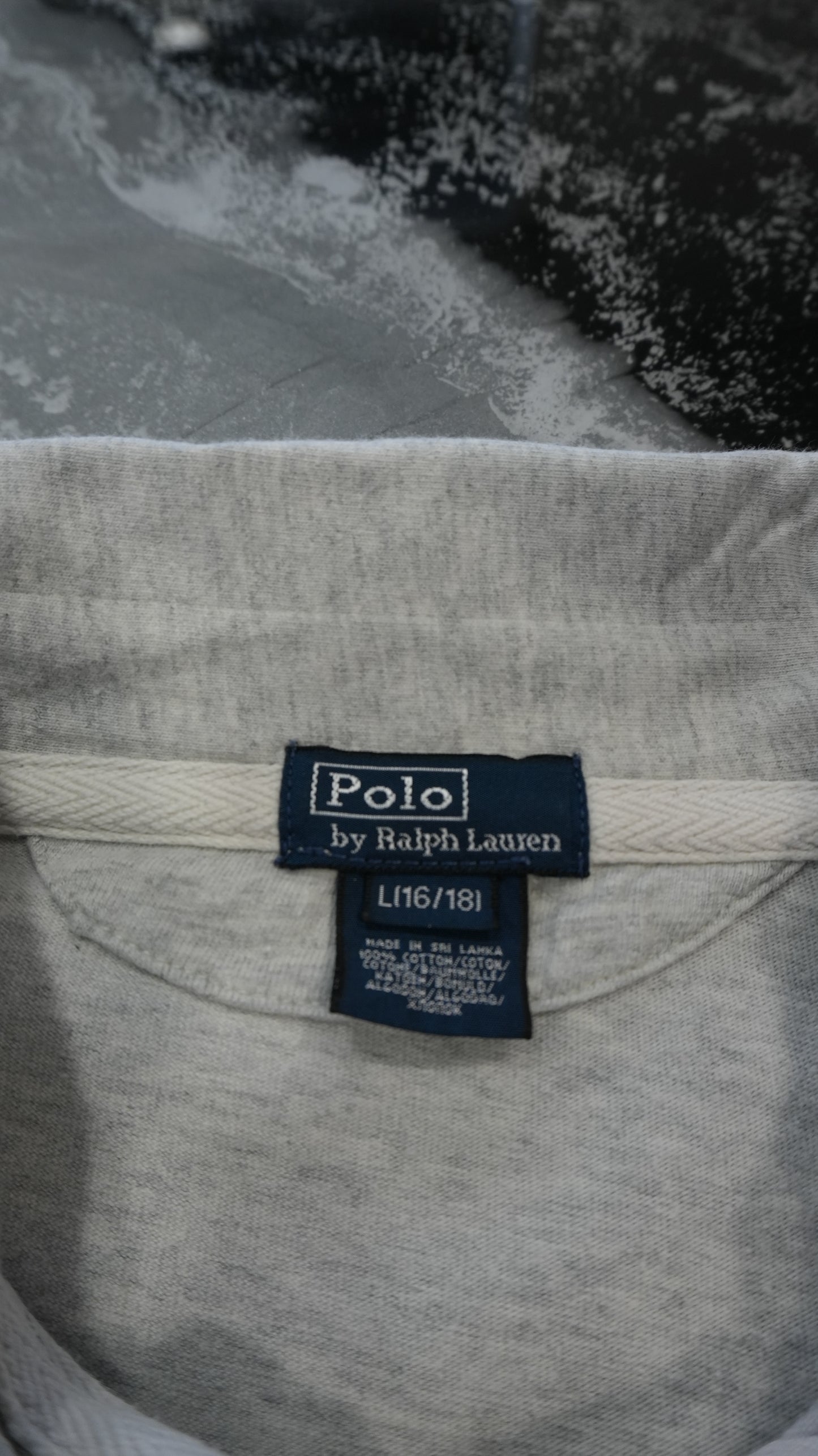 Polo a Maniche Lunghe Ralph Lauren Uomo - Grigio - Taglia L