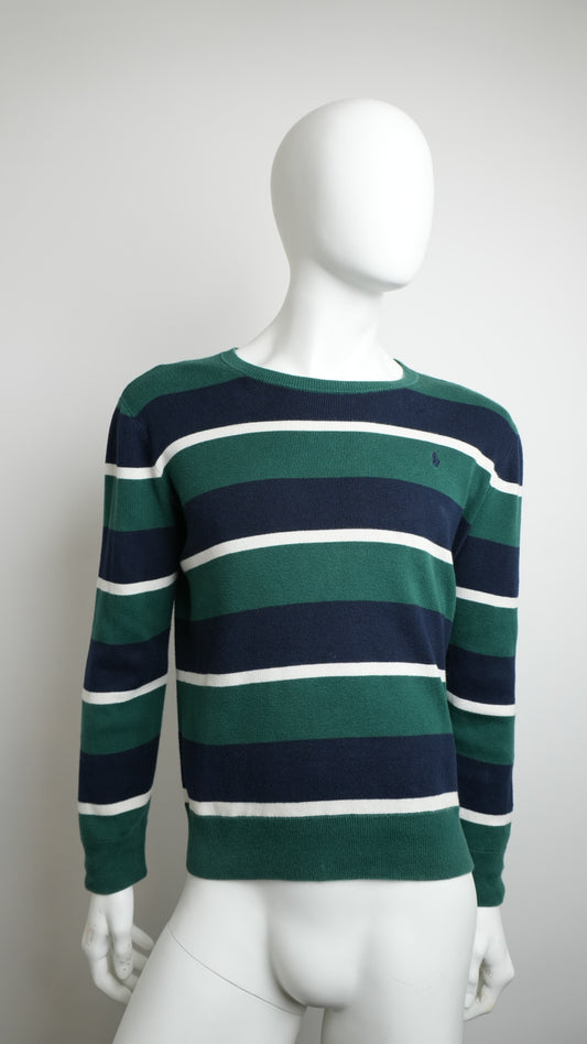 Pullover Ralph Lauren Uomo - Righe Verde e Blu - Taglia XL