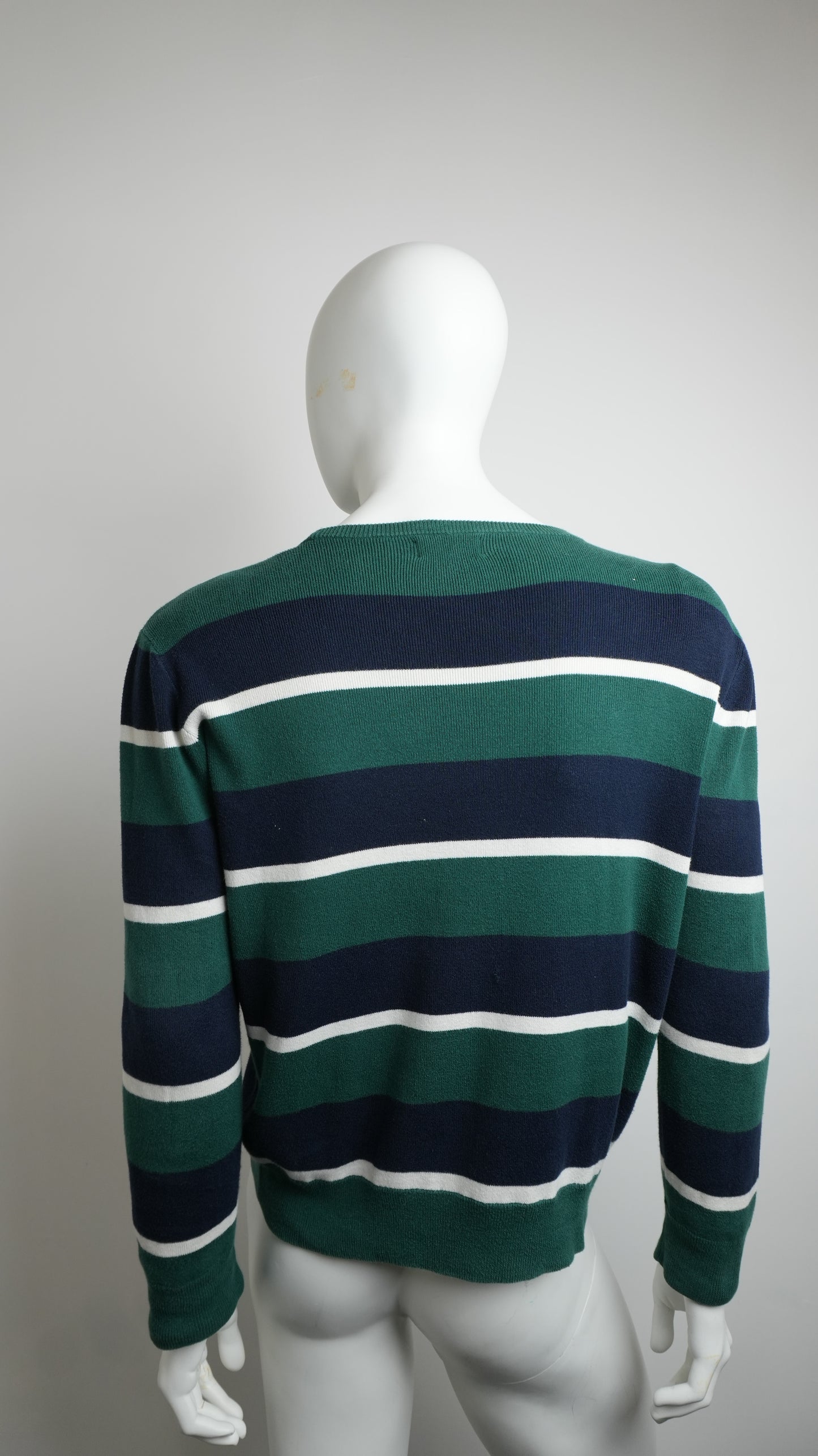 Pullover Ralph Lauren Uomo - Righe Verde e Blu - Taglia XL