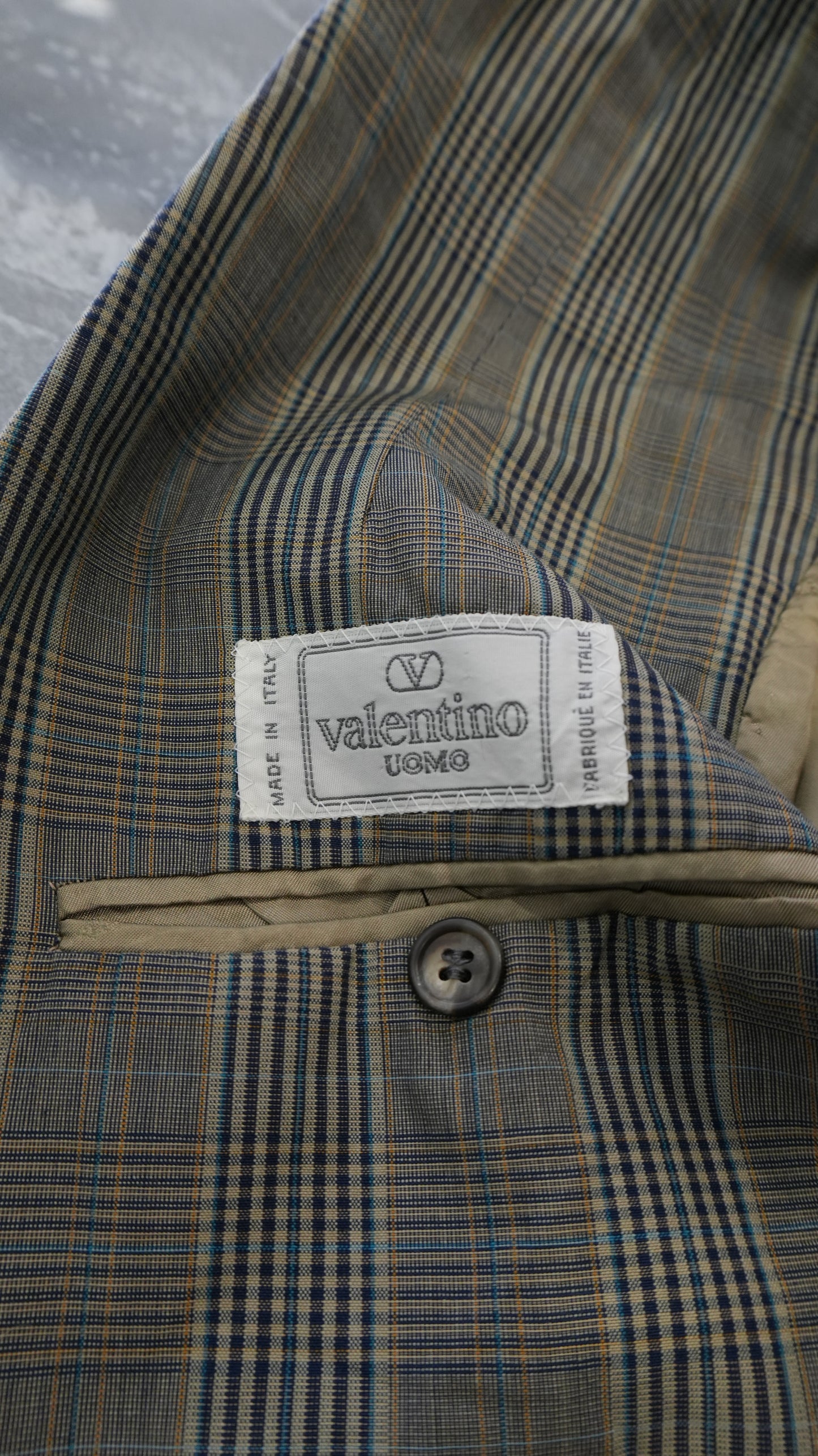 Giacca Valentino Uomo in Puro Cotone - Motivo a Quadri - Taglia XL