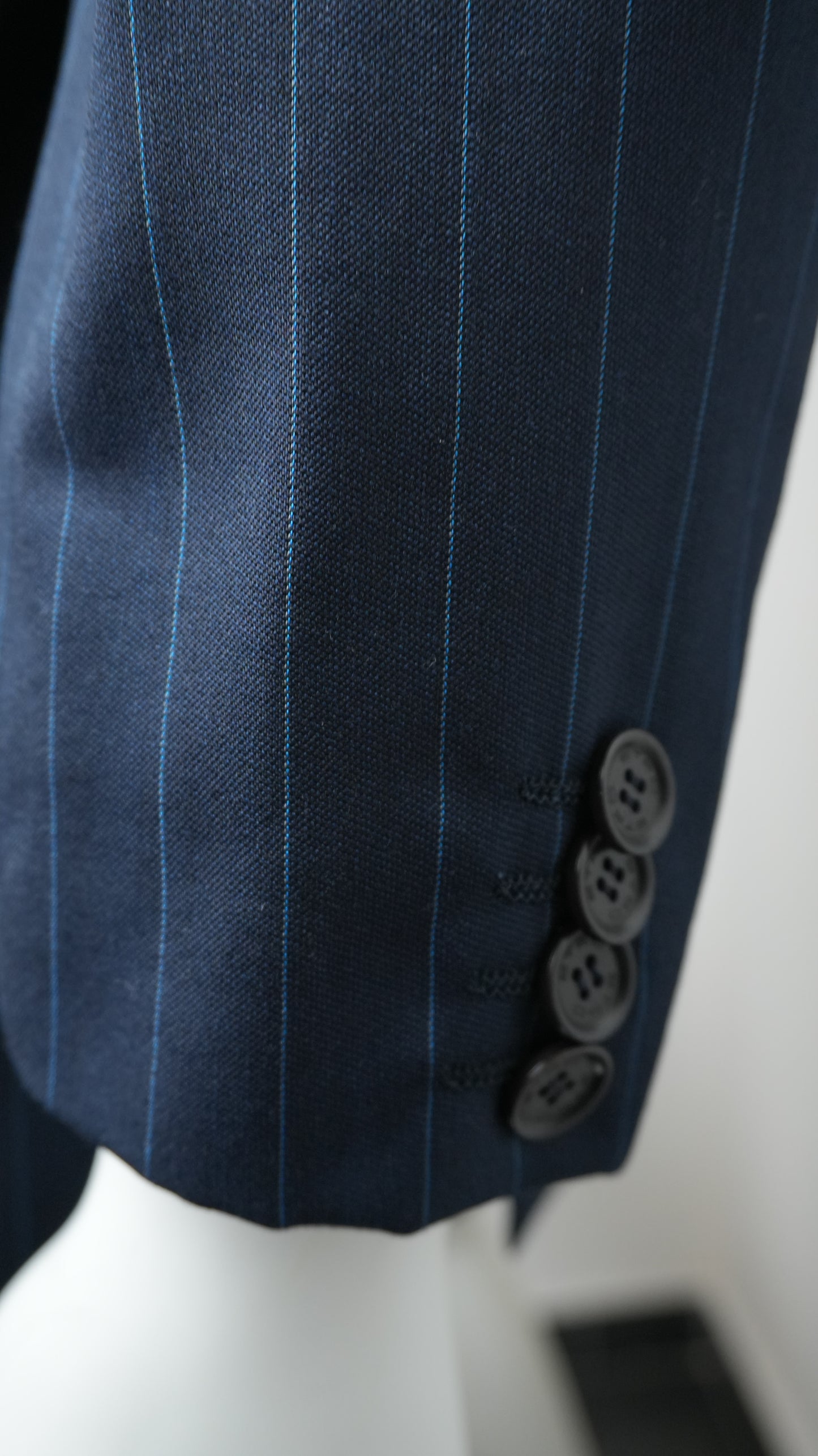 Giacca Uomo Etro Milano in Pura Lana - Gessato Blu Navy - Taglia S