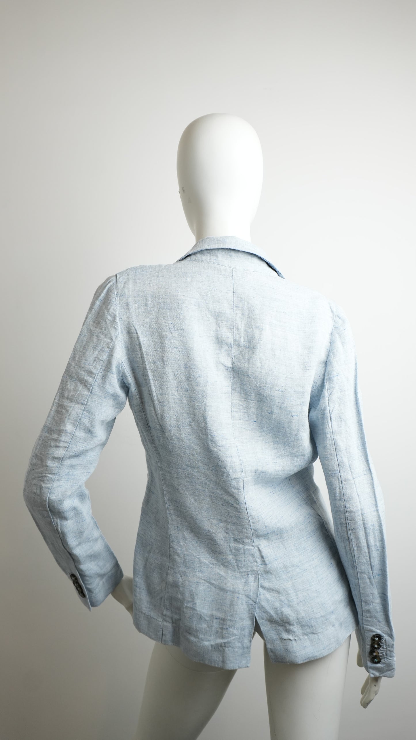 Blazer in Lino Tommy Hilfiger Donna - Azzurro Melange - Taglia M