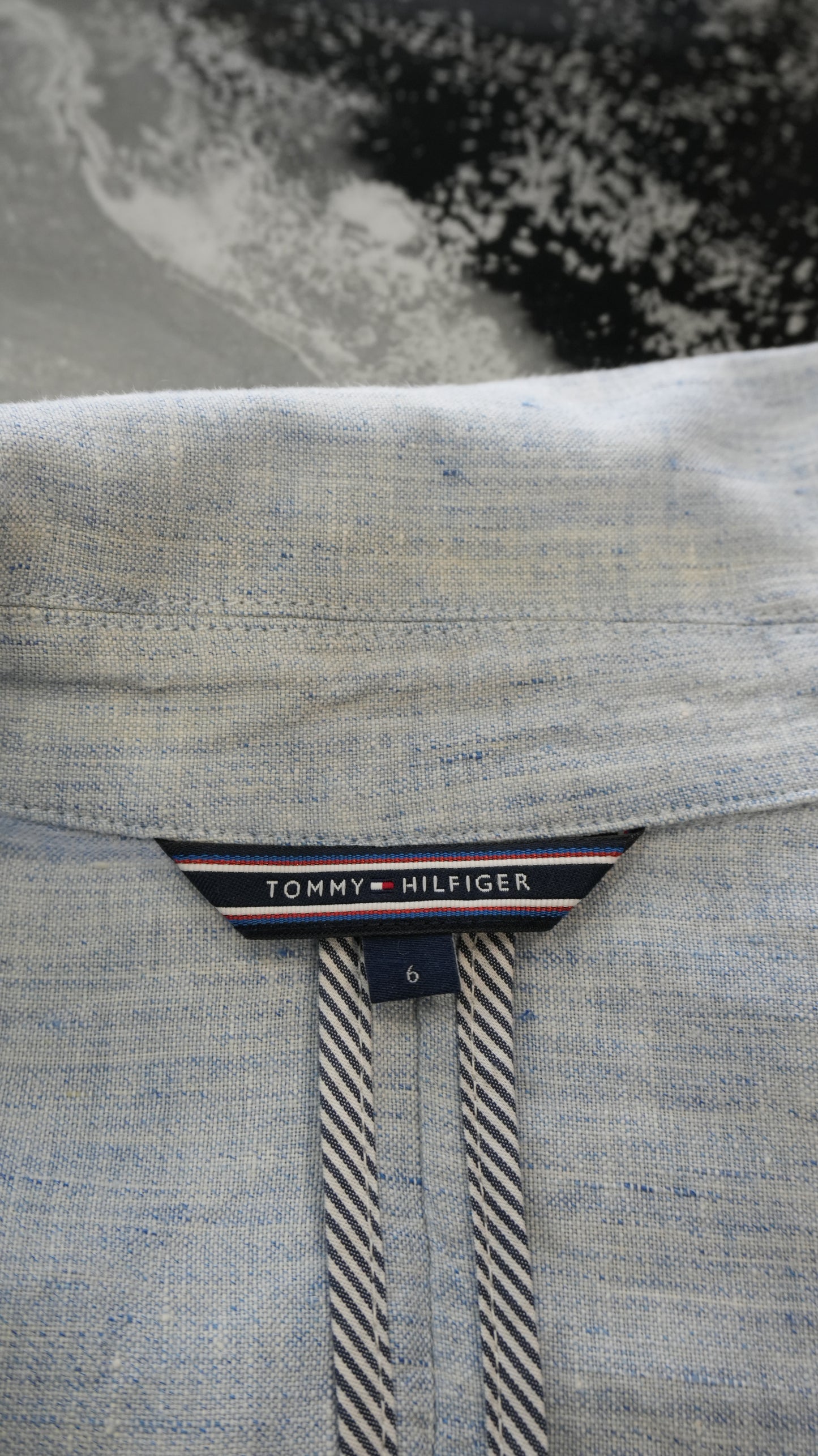 Blazer in Lino Tommy Hilfiger Donna - Azzurro Melange - Taglia M