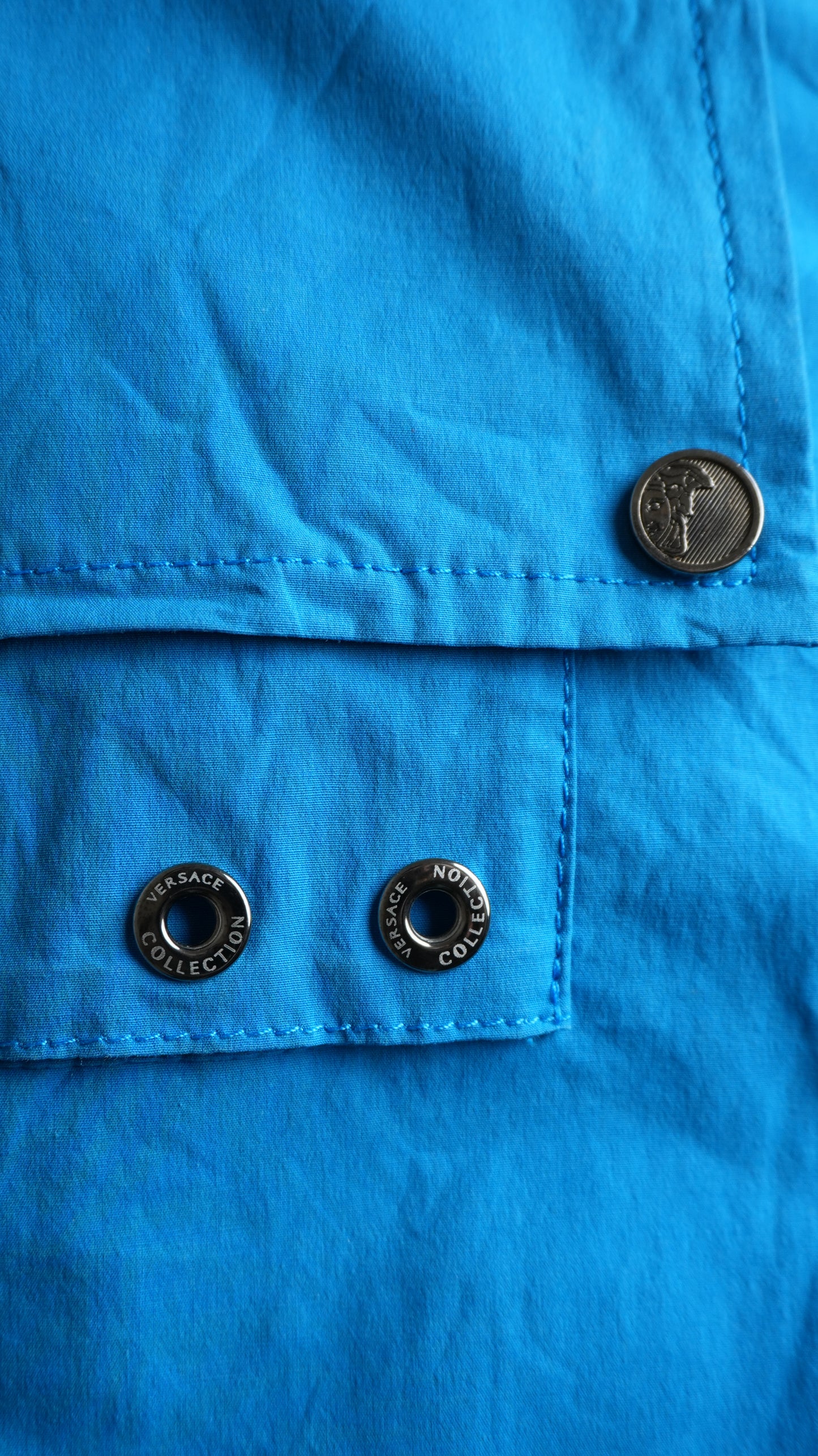 Giacca a Vento Versace Uomo - Blu - Taglia M
