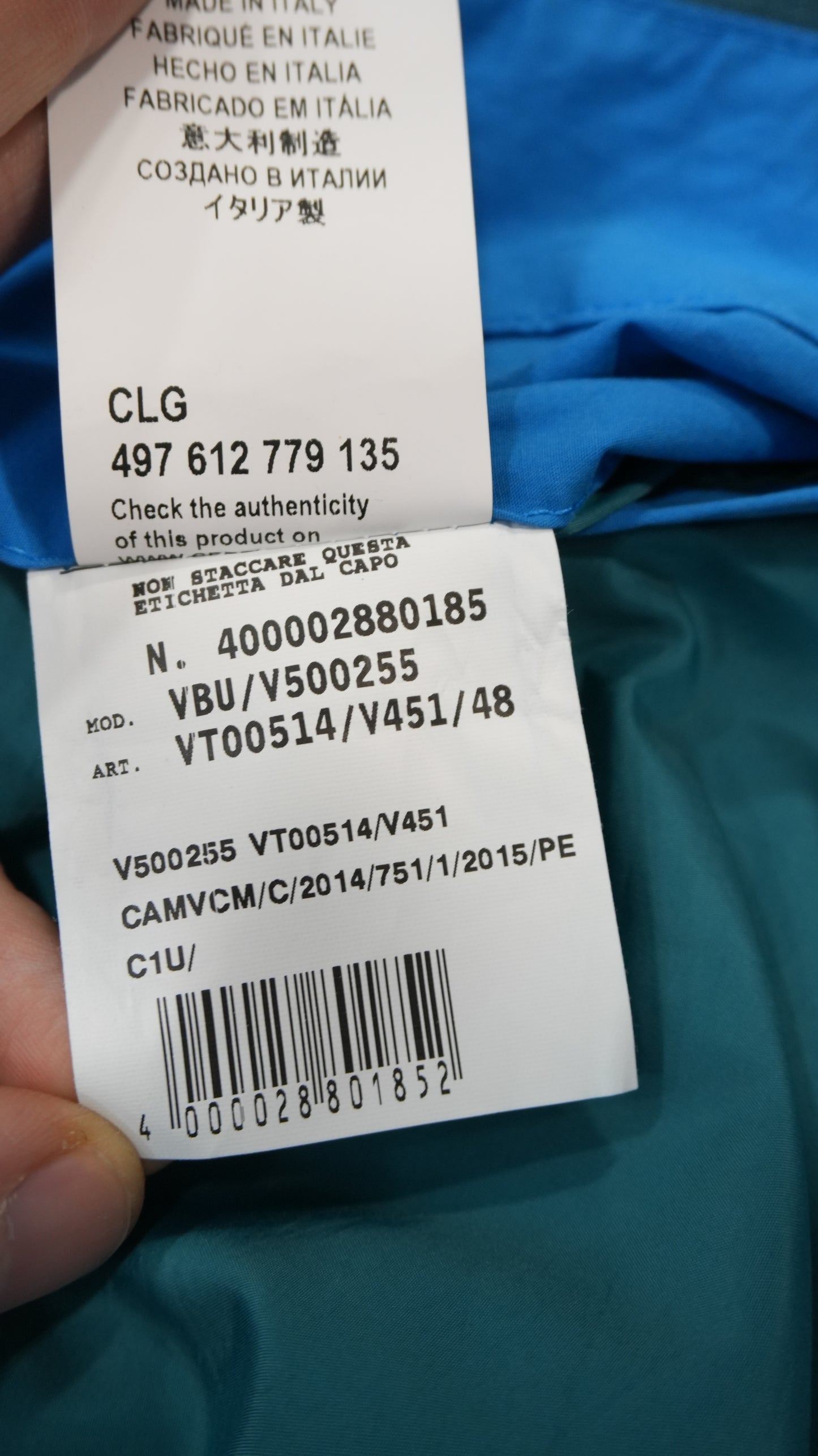 Giacca a Vento Versace Uomo - Blu - Taglia M