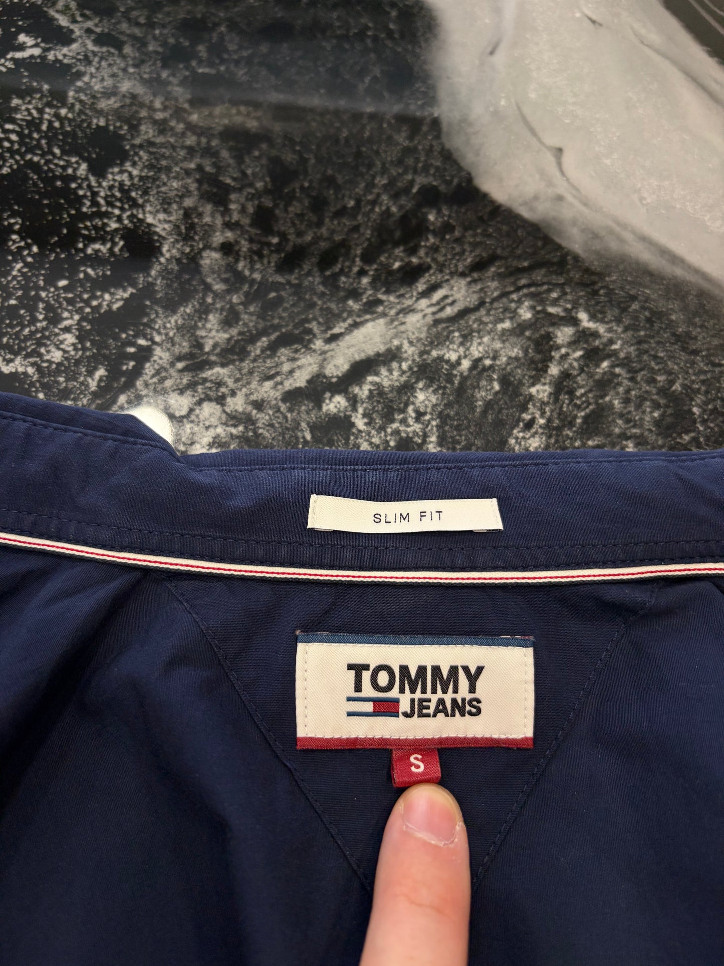 Camicia Tommy Hilfiger Slim Fit - Blu Notte - Taglia S