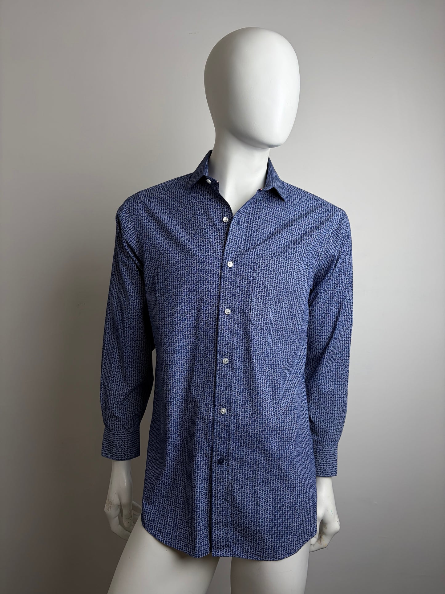 Camicia Tommy Hilfiger Regular Fit Non-Iron - Pattern Azzurro/Blu - Taglia M