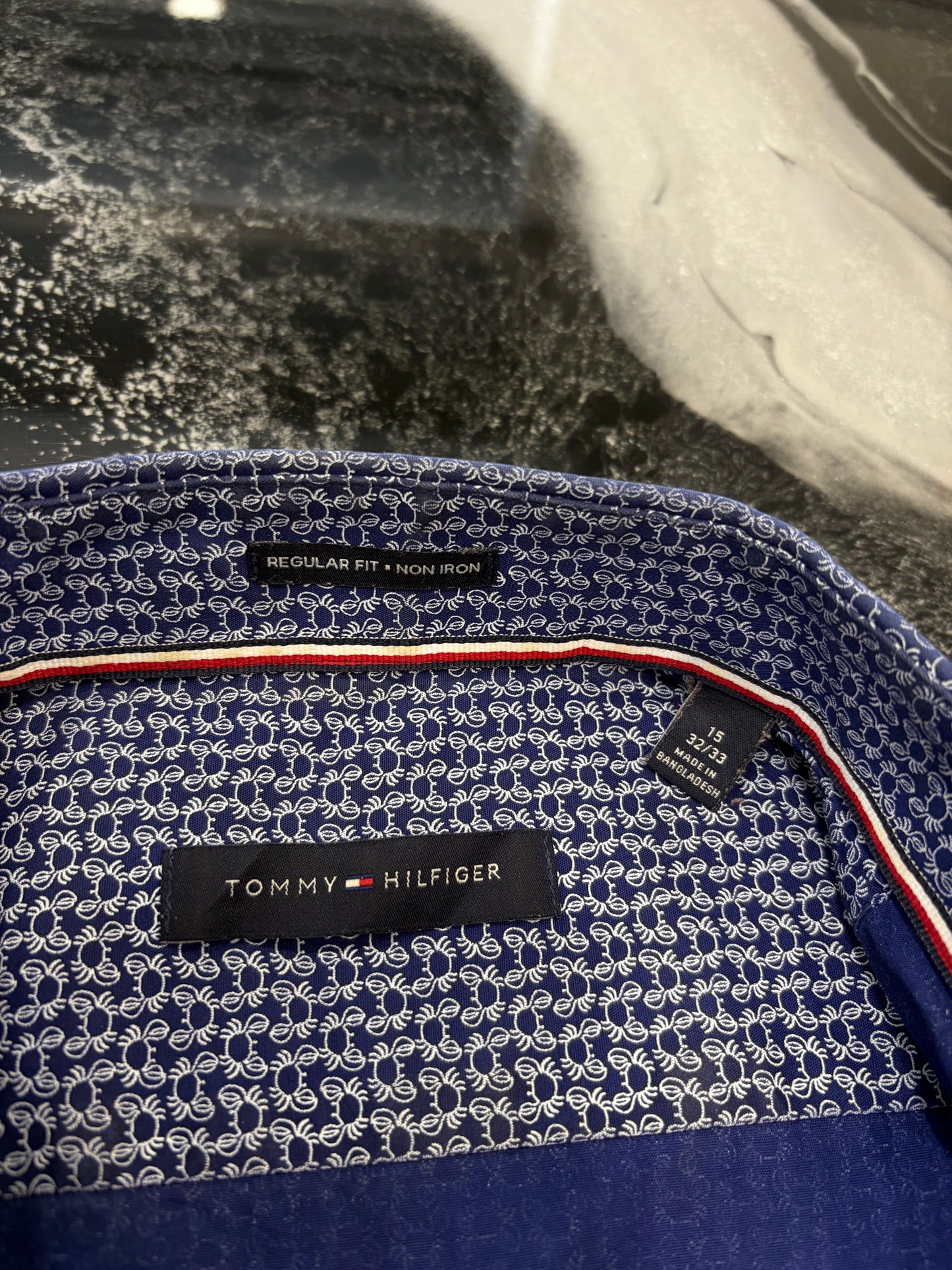 Camicia Tommy Hilfiger Regular Fit Non-Iron - Pattern Azzurro/Blu - Taglia M