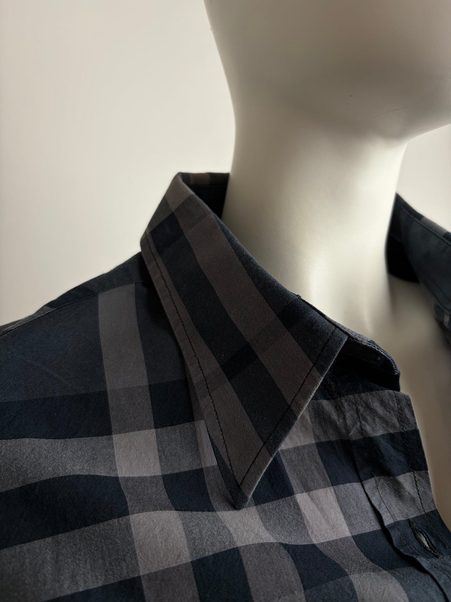 Camicia Burberry Brit Donna a Quadri Check - Grigio e Antracite - Taglia S