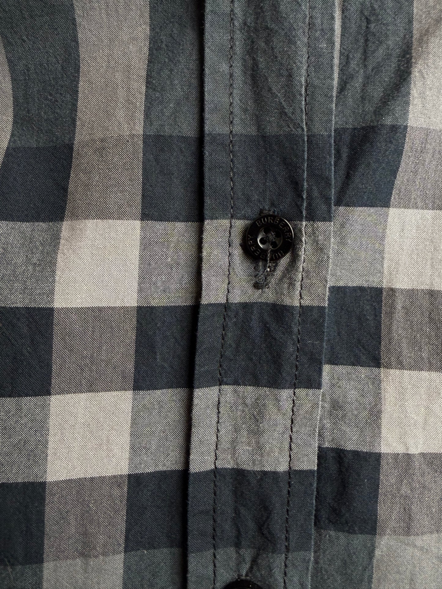 Camicia Burberry Brit Donna a Quadri Check - Grigio e Antracite - Taglia S
