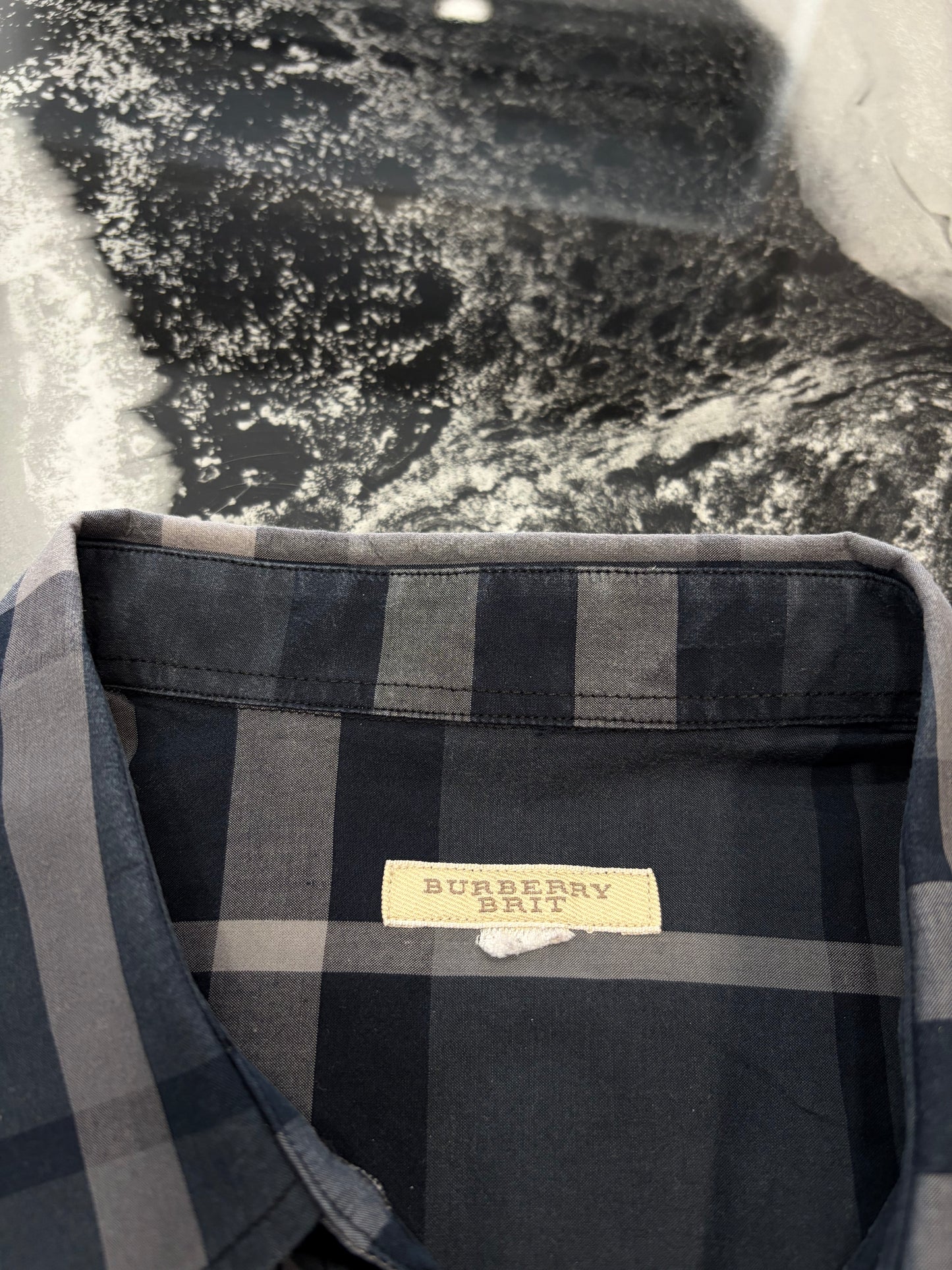 Camicia Burberry Brit Donna a Quadri Check - Grigio e Antracite - Taglia S