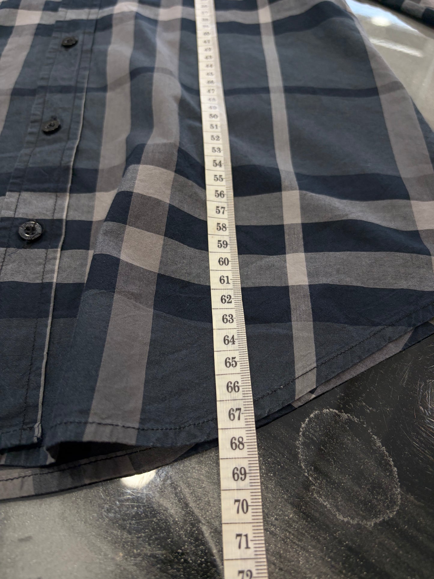 Camicia Burberry Brit Donna a Quadri Check - Grigio e Antracite - Taglia S
