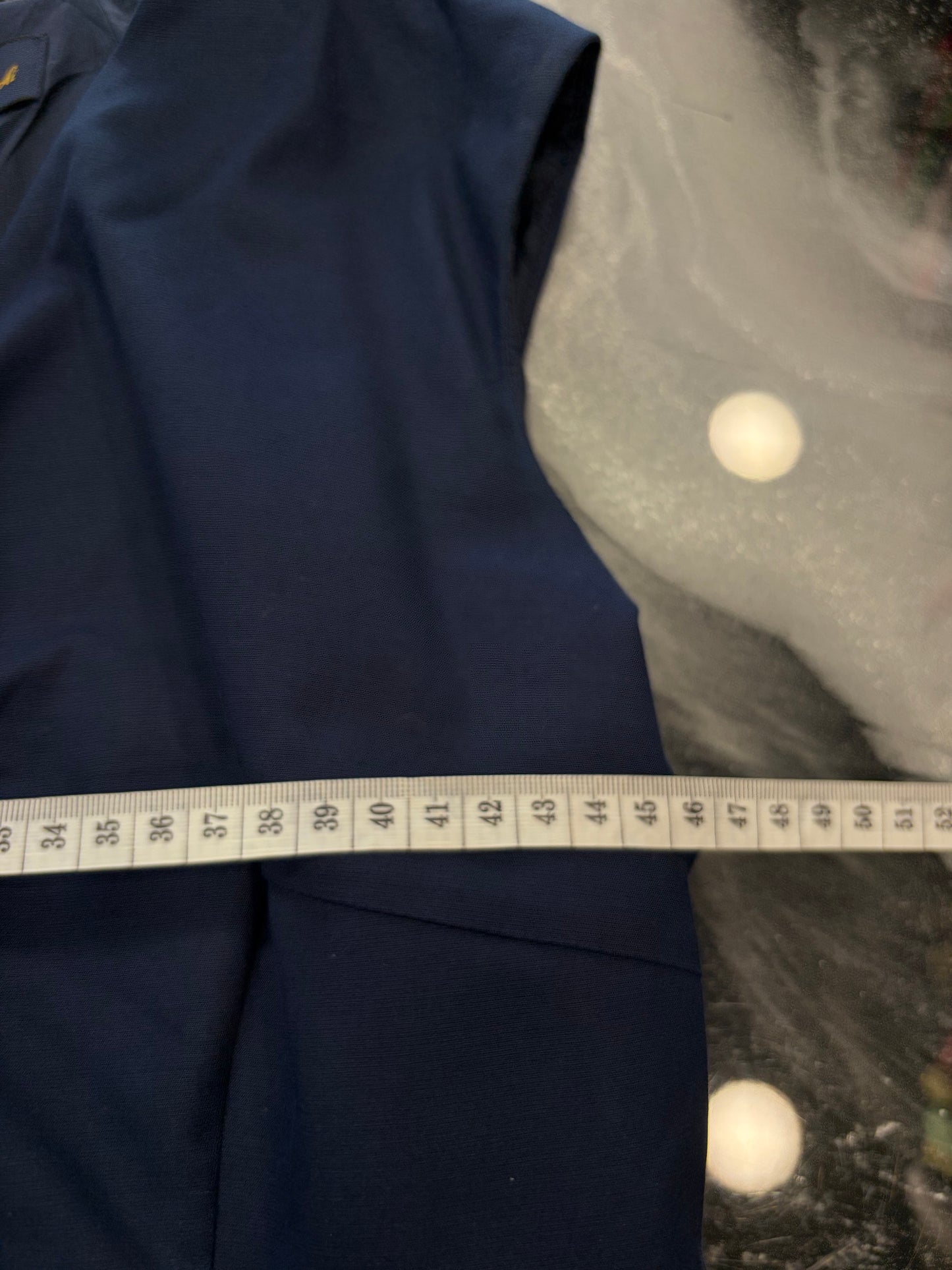 Abito Tubino Luisa Spagnoli Smanicato con Scollo a V - Blu Navy - Taglia L