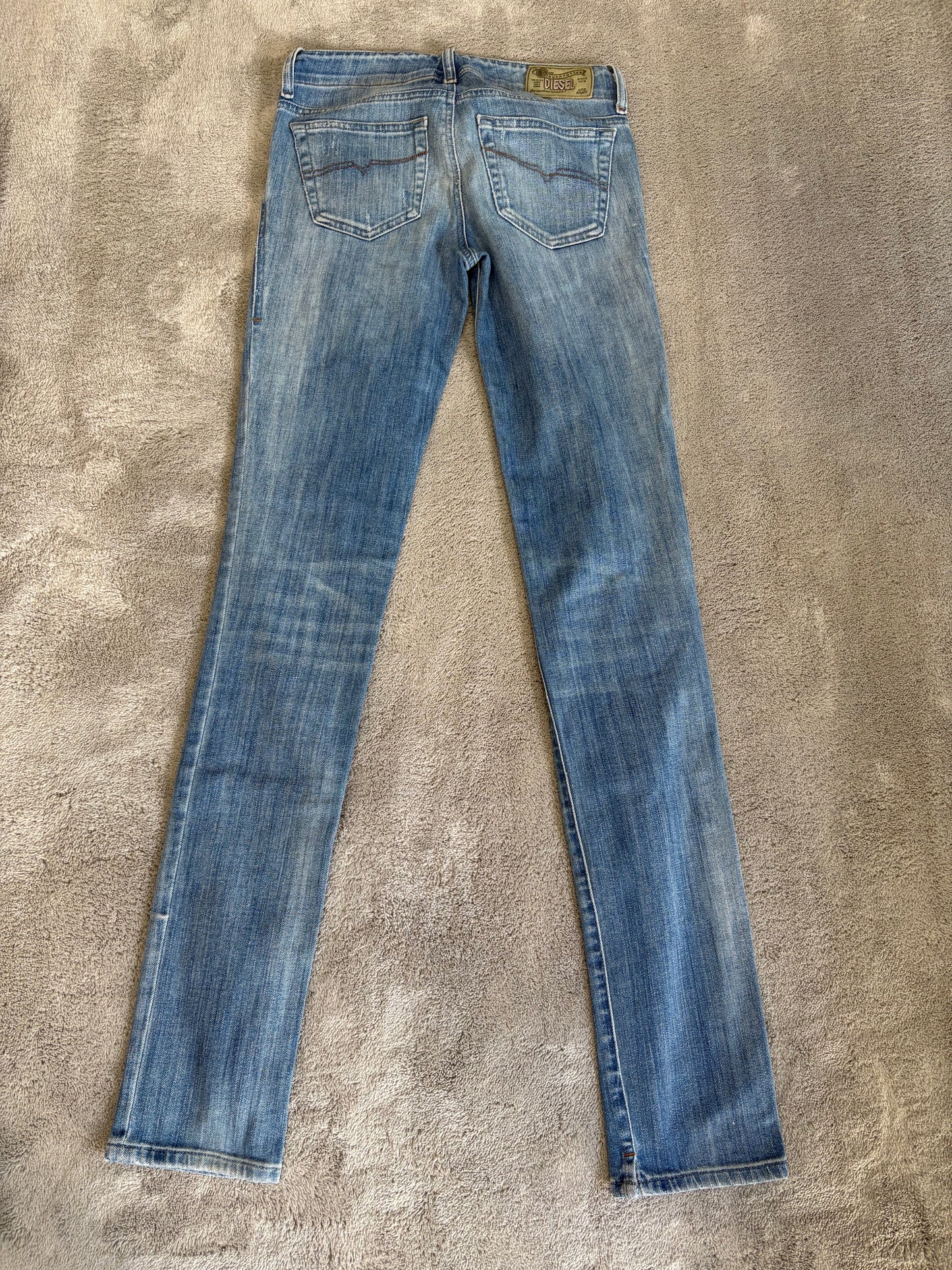Jeans Diesel Grupee Super Slim-Skinny Stretch - Azzurro Chiaro - W24 L32 (Taglia XS)