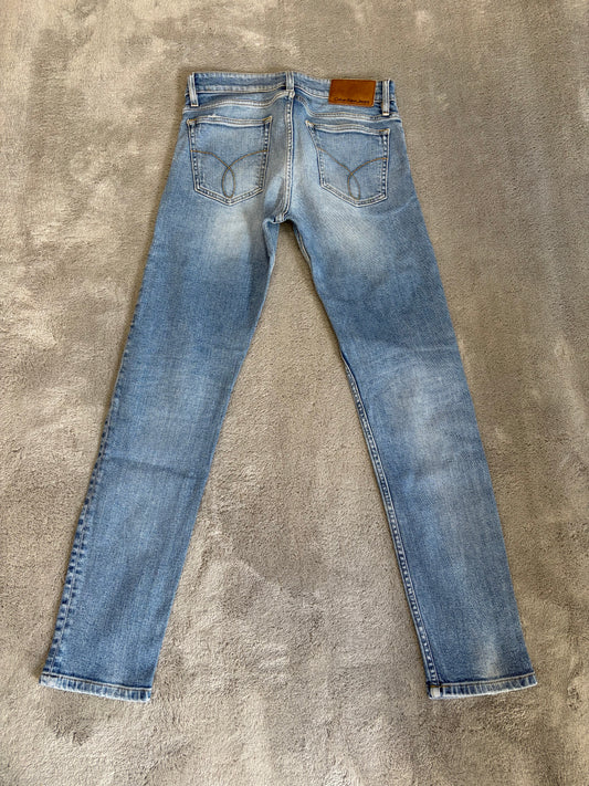 Jeans Calvin Klein Jeans Slim Straight Stretch - Lavaggio Azzurro Chiaro - W30 L32 (Taglia M
