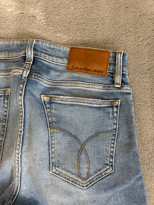 Jeans Calvin Klein Jeans Slim Straight Stretch - Lavaggio Azzurro Chiaro - W30 L32 (Taglia M