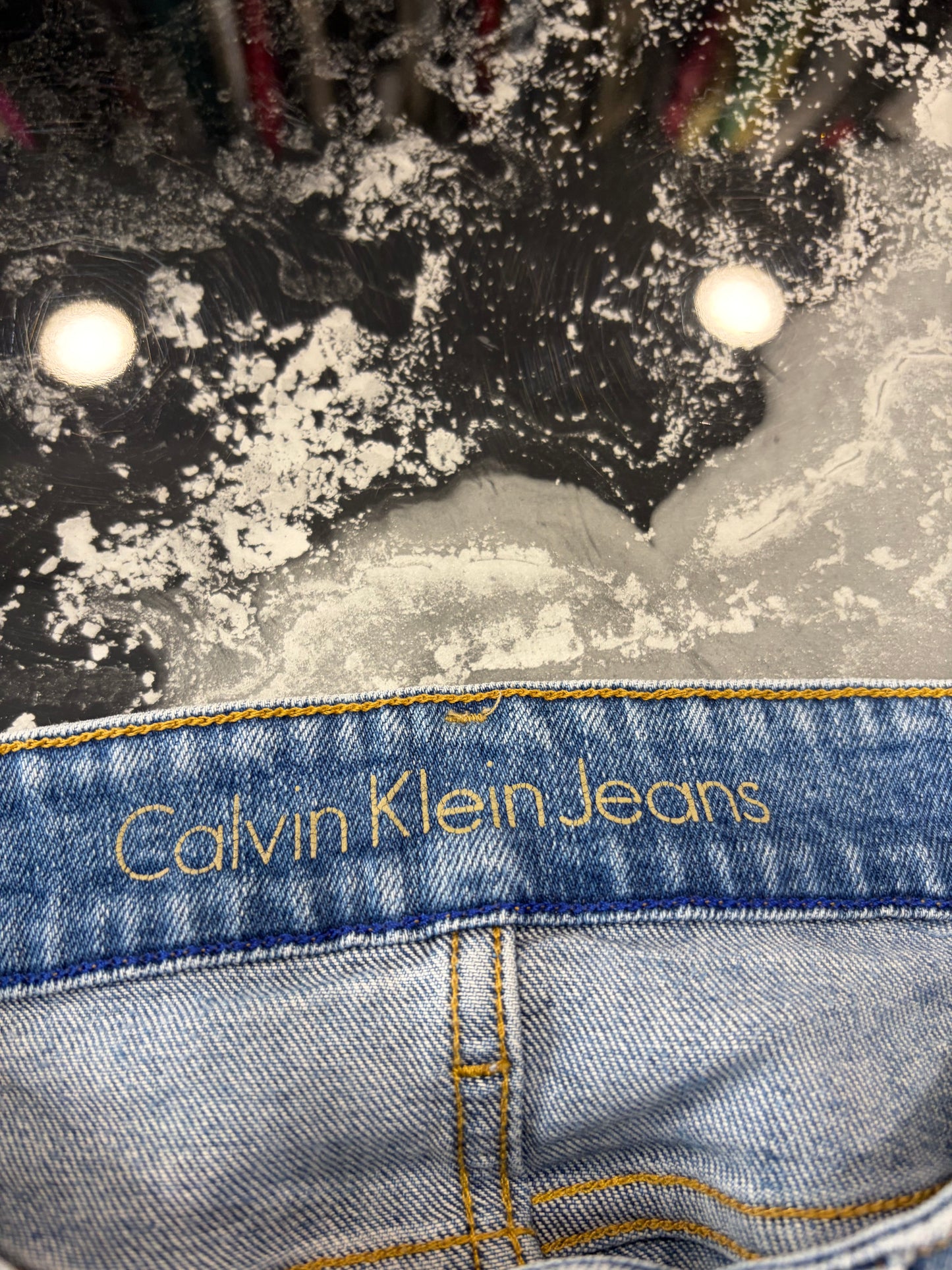 Jeans Calvin Klein Jeans Slim Straight Stretch - Lavaggio Azzurro Chiaro - W30 L32 (Taglia M