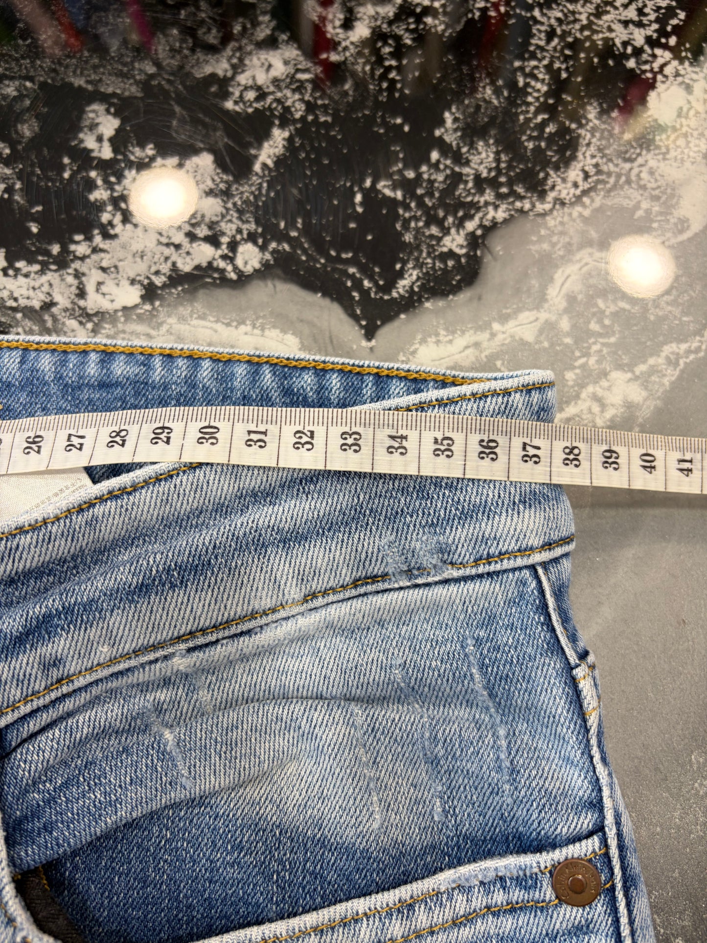 Jeans Calvin Klein Jeans Slim Straight Stretch - Lavaggio Azzurro Chiaro - W30 L32 (Taglia M