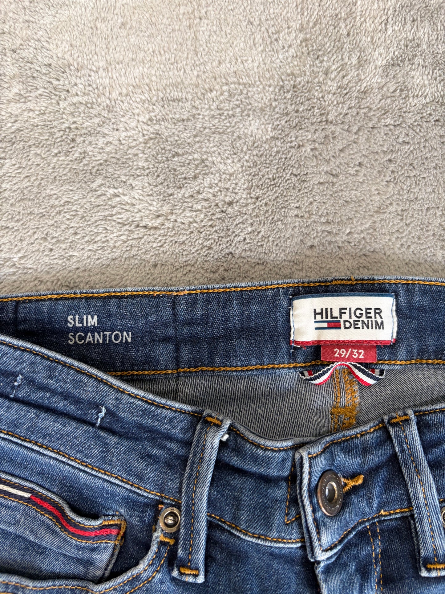 Jeans Hilfiger Denim Scanton Slim Stretch - Lavaggio Blu Scuro - W29 L32